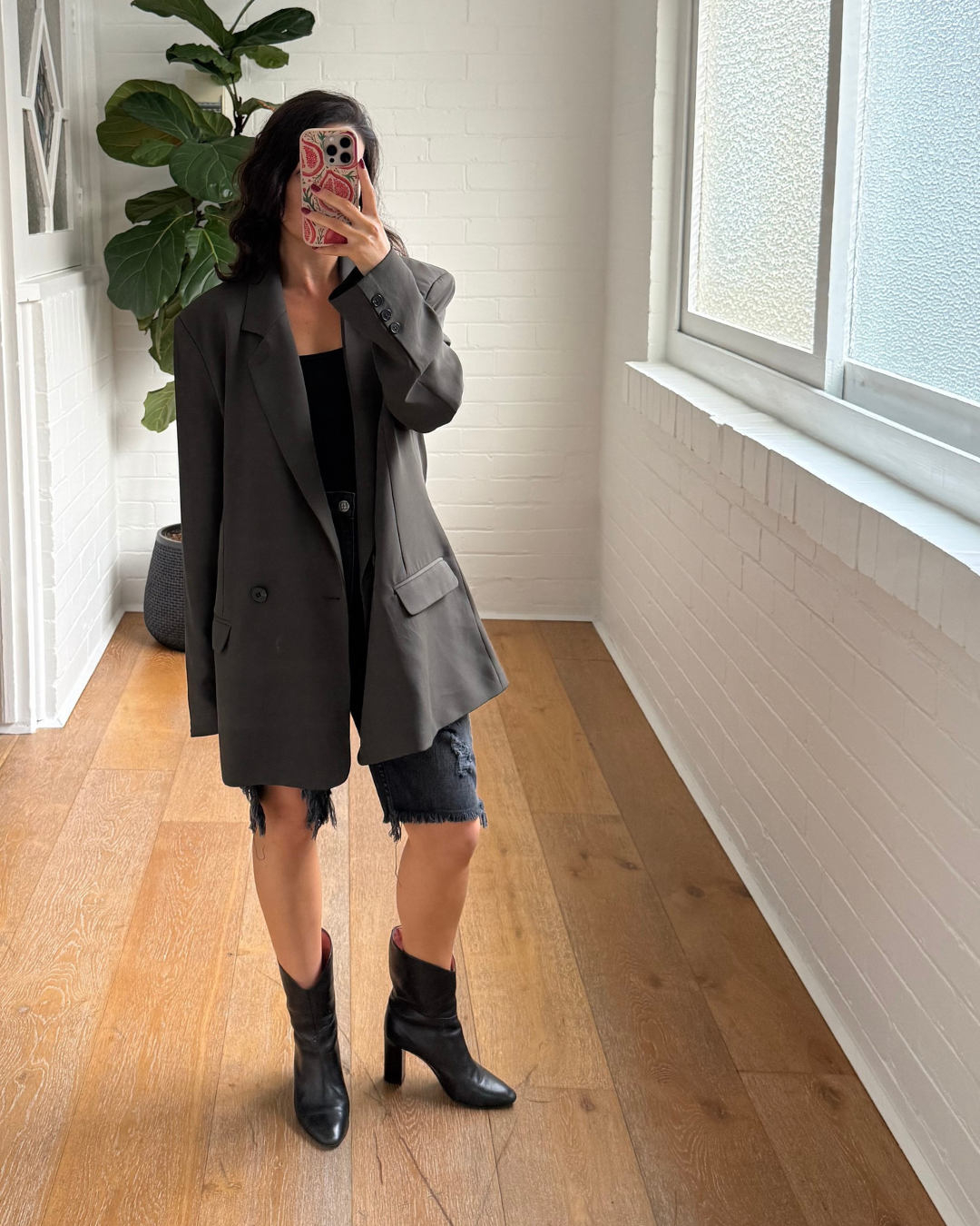Blanca Melina Blazer Slate Oversized - Size S/M