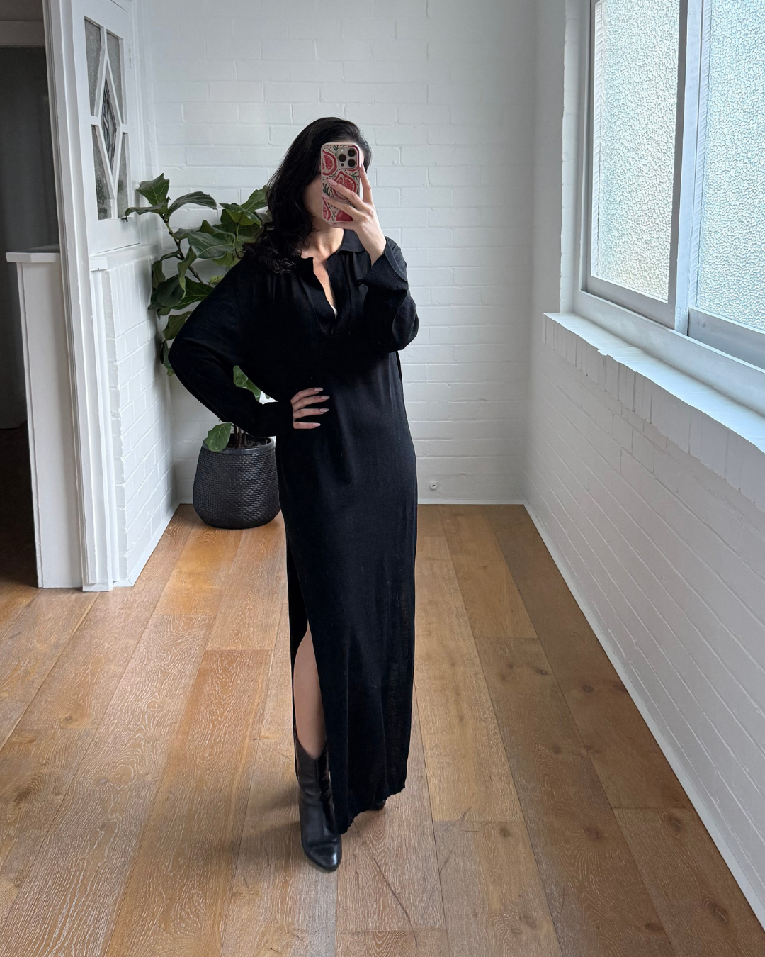 Esse Amor Collared Knit Dress - Size 10