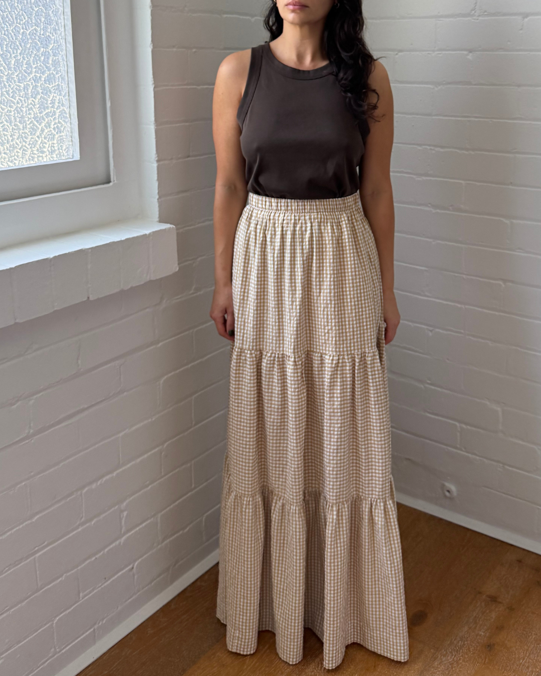 Elka Collective Zoe Classic Sleeveless Tank Brown - Size 12
