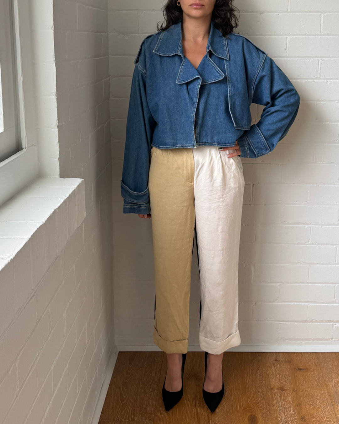 Sovere Studio Advance Multi Wear Denim Trench - Size 10