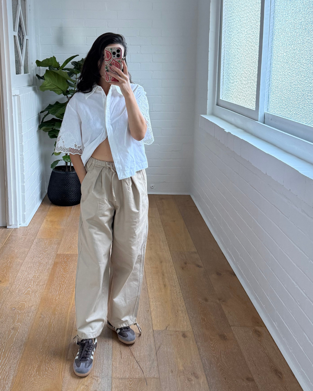 Deiji Studios Drawcord Wide Leg Pants  - Size XS