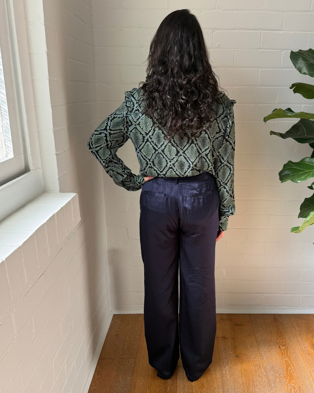 Scotch & Soda Wide Leg Viscose Pants - Size Medium