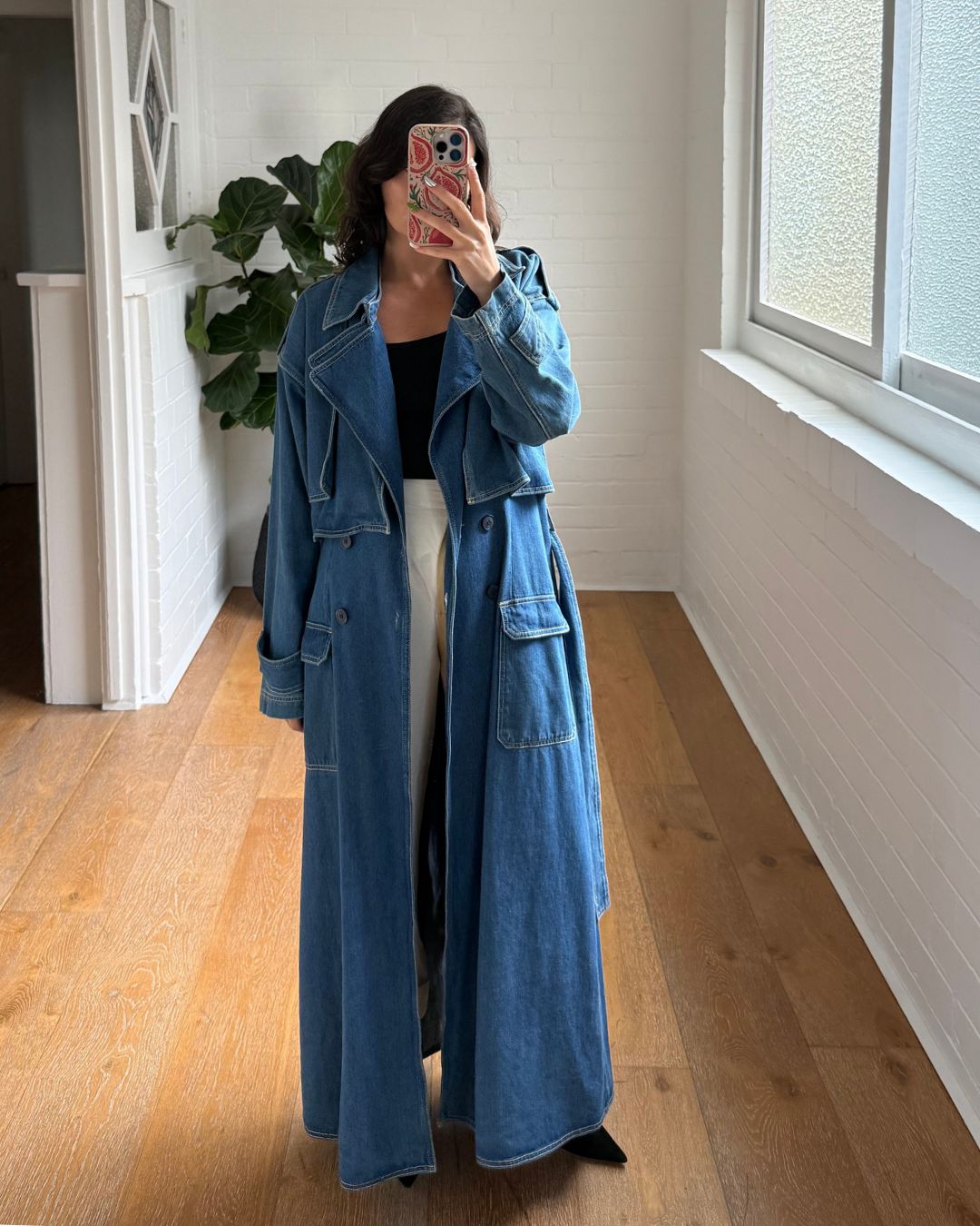 Sovere Studio Advance Multi Wear Denim Trench - Size 10