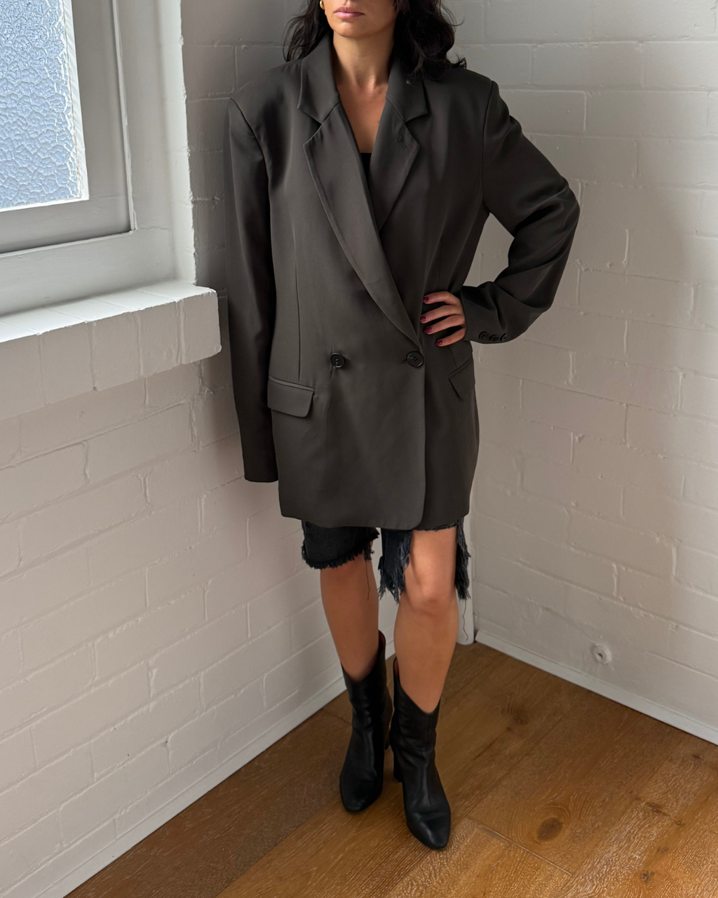 Blanca Melina Blazer Slate Oversized - Size S/M