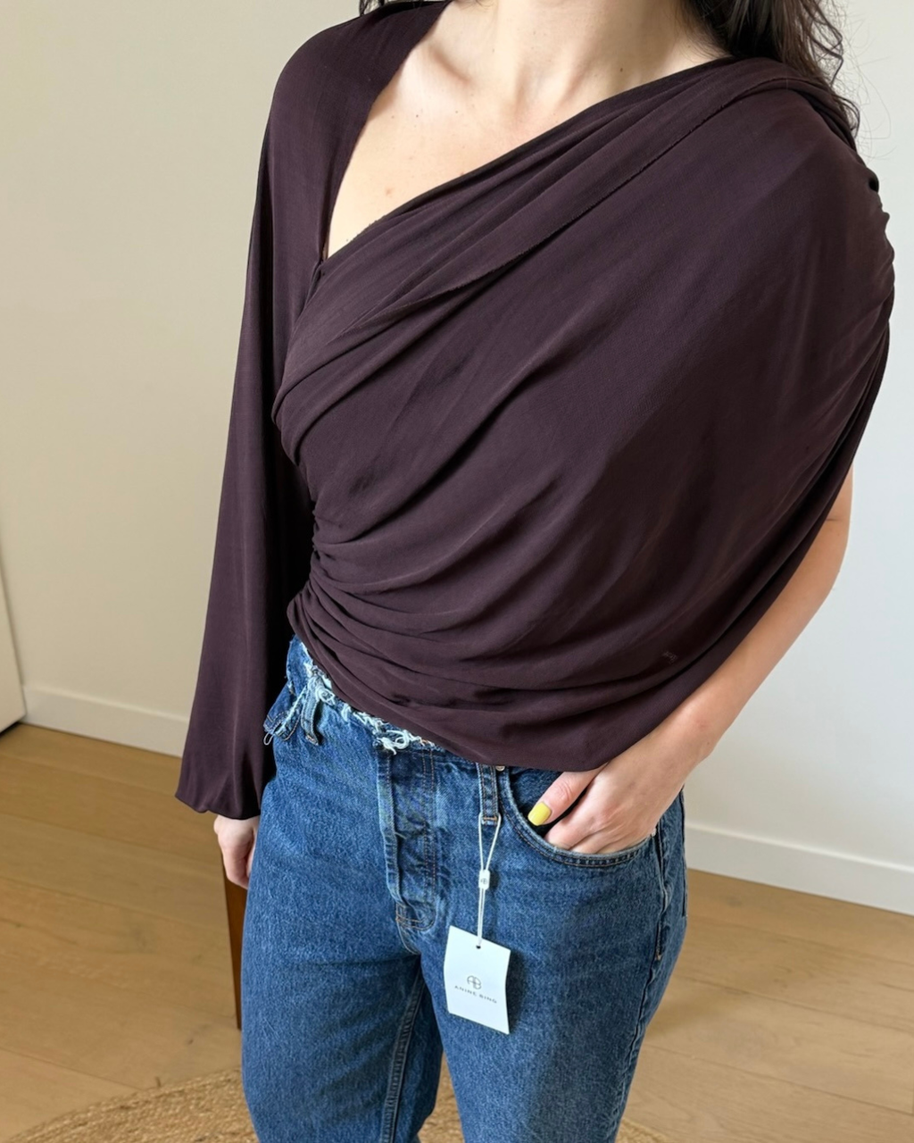 Esse Gossamer Drape Bodysuit - Size XS
