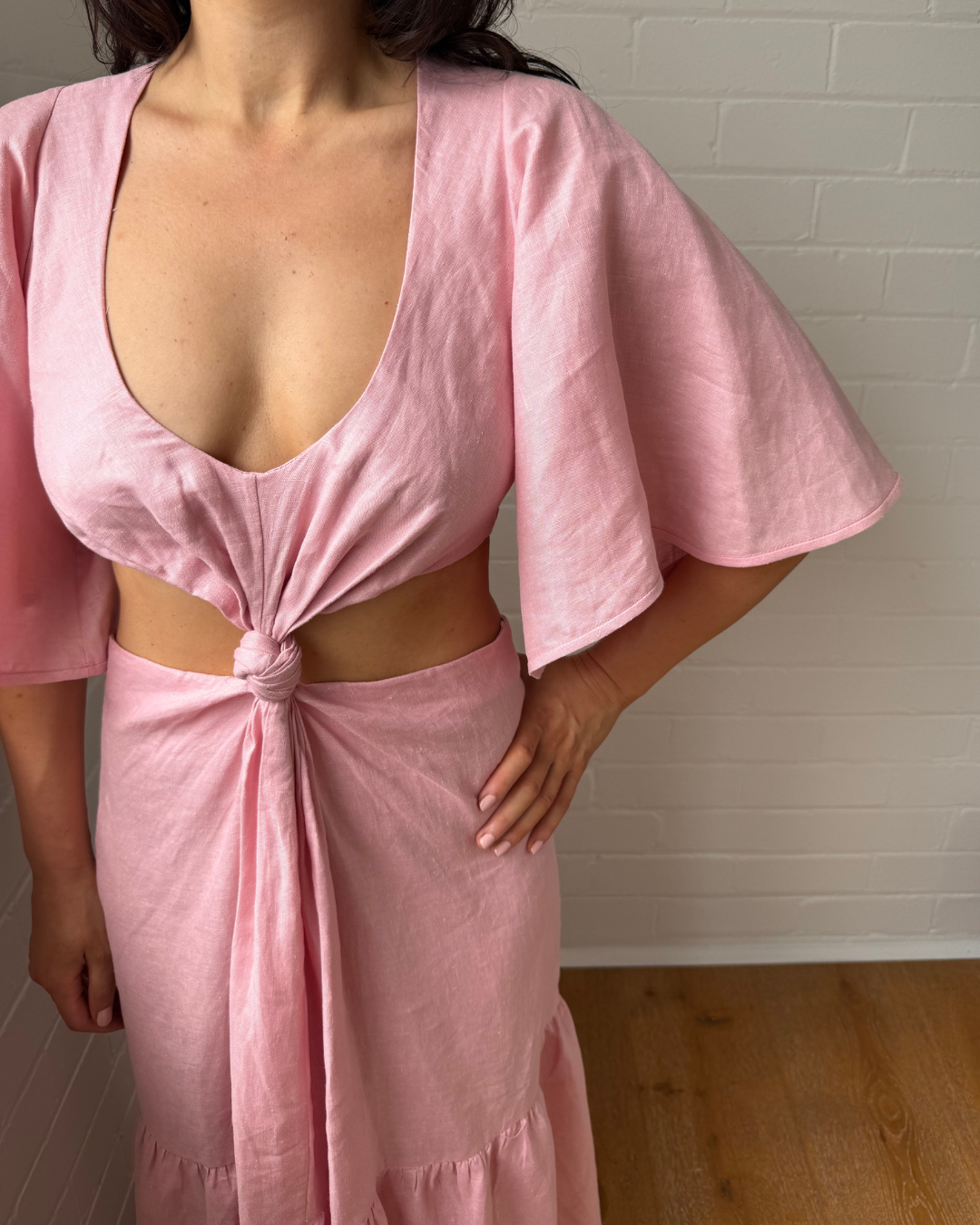 KITX Linen Knot Dress - Size 8