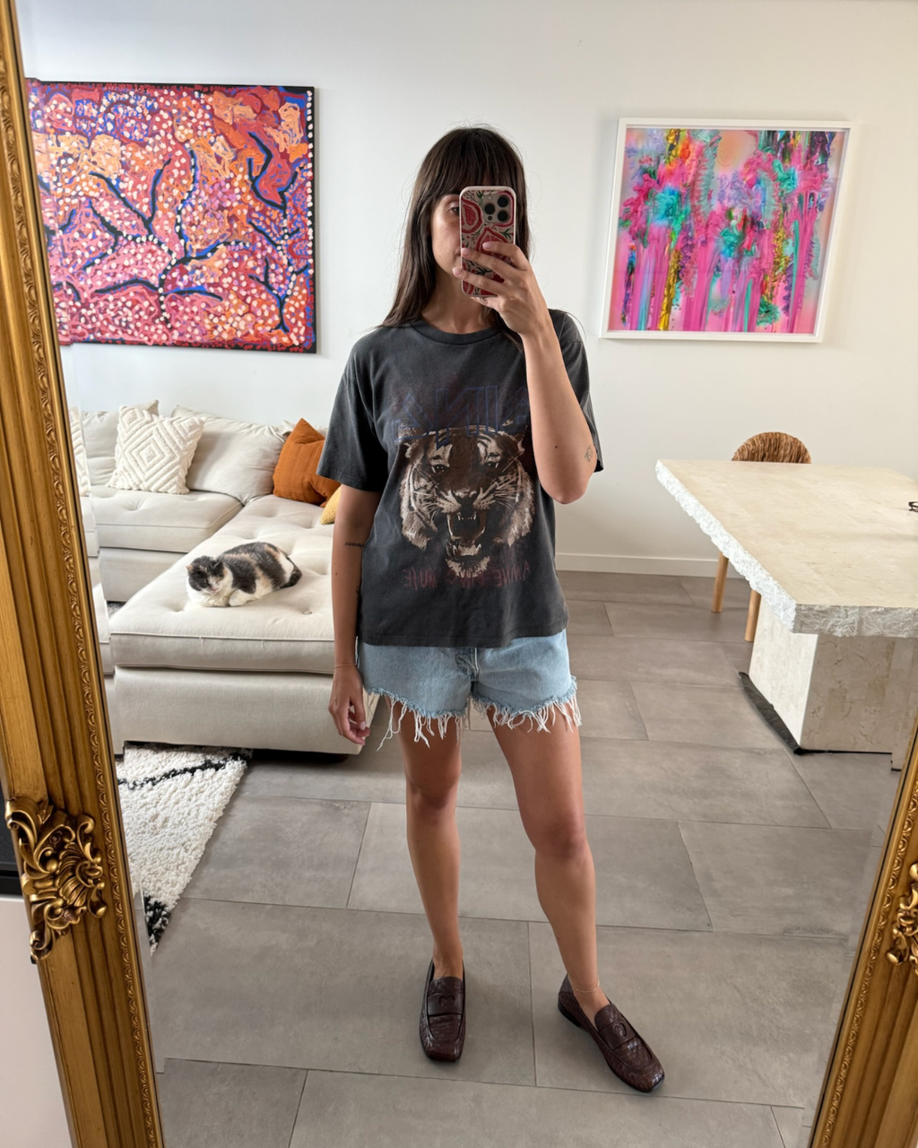 Anine Bing Tiger T-Shirt - Size Small