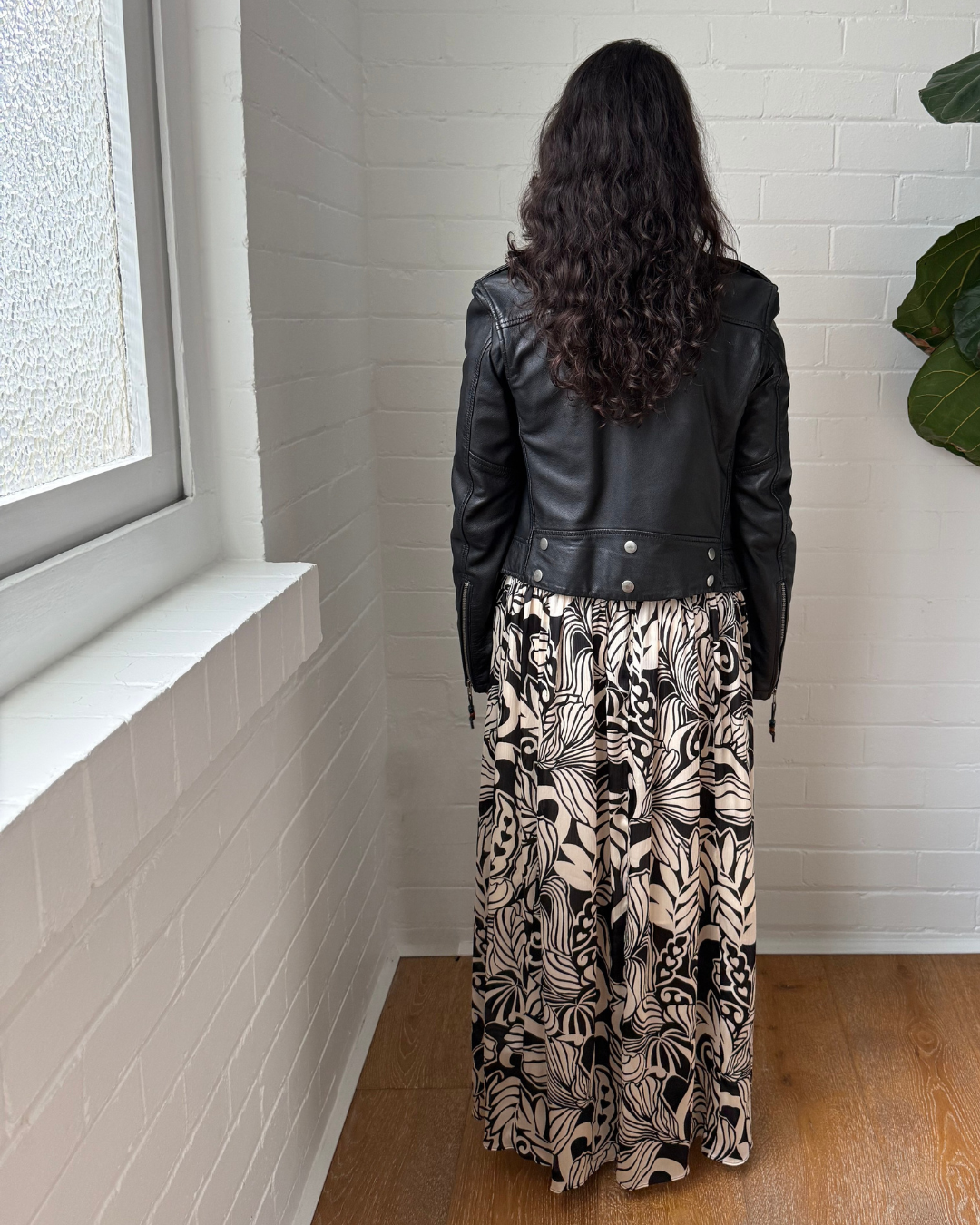BLK DNM Leather Biker Jacket - Size Small