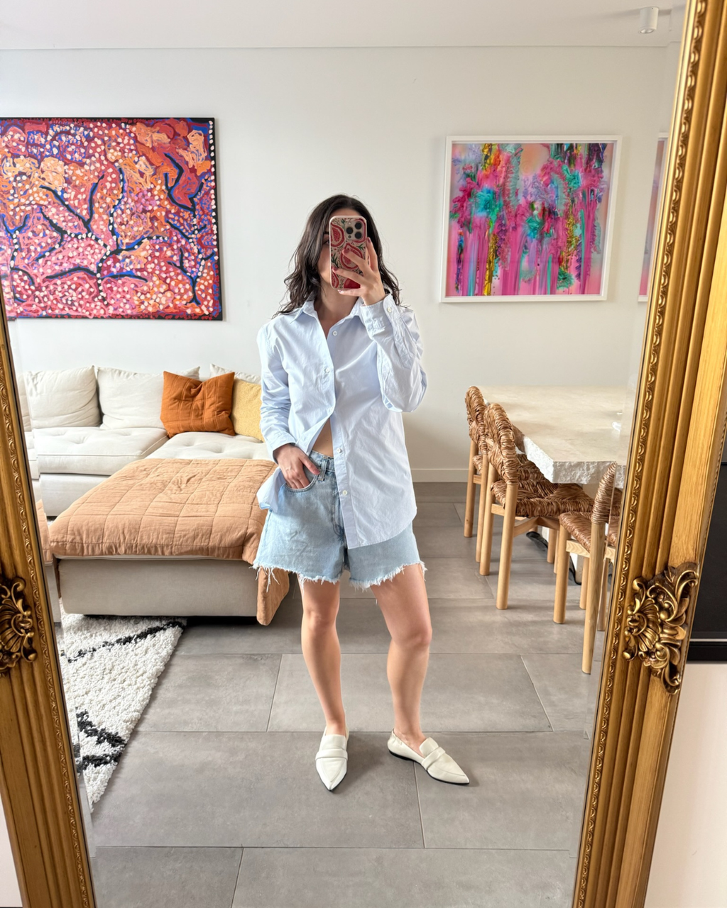 A.P.C Long Sleeve Shirt Blue - Size XS