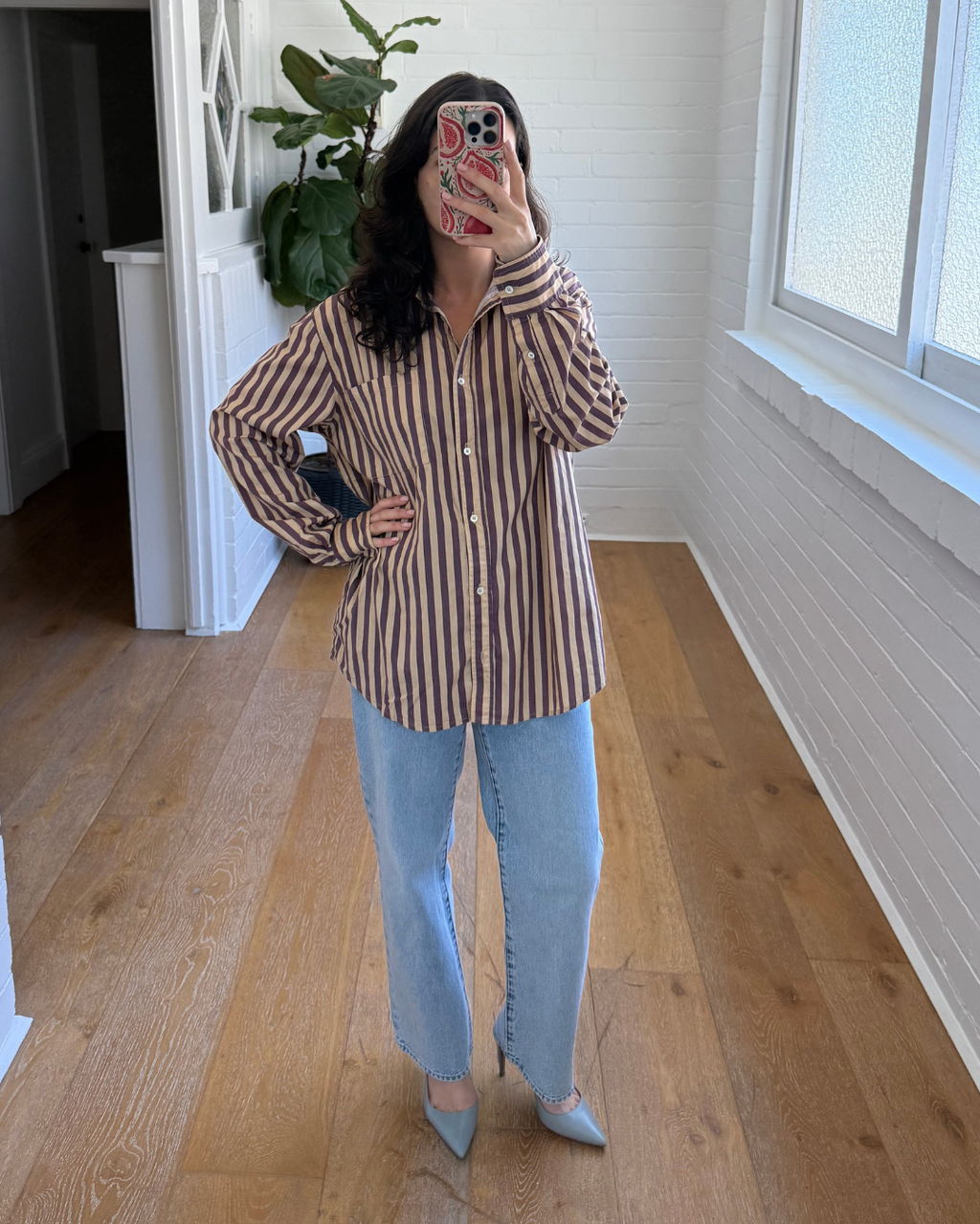 Venroy Striped Shirt - Size Small