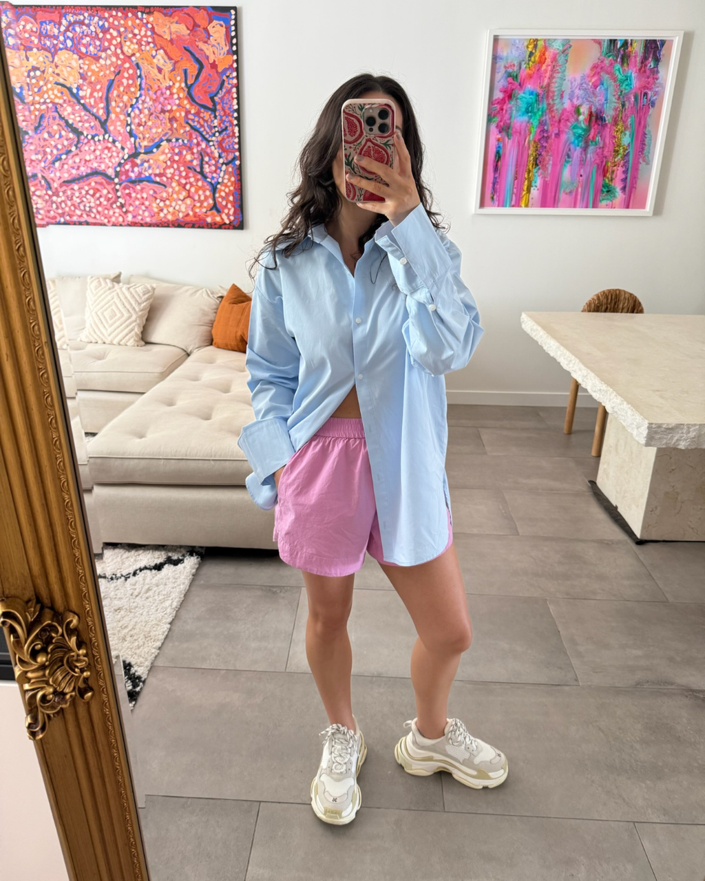 The Avenue Blue Long Sleeve Shirt - Size S/M