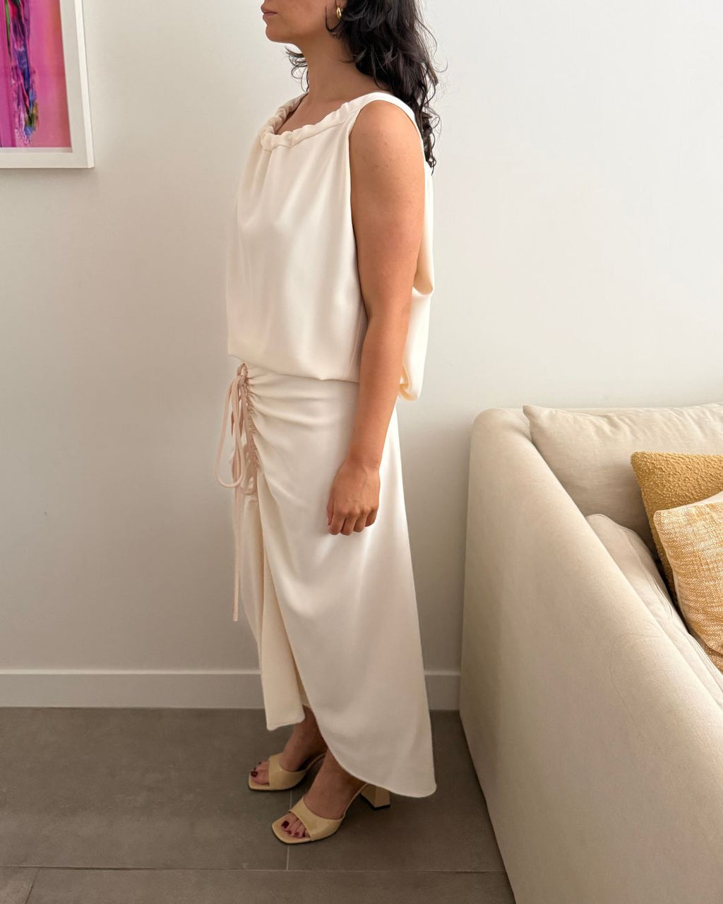 Bianca Spender Crepe Majorca Dress - Size 2 (AU 10)