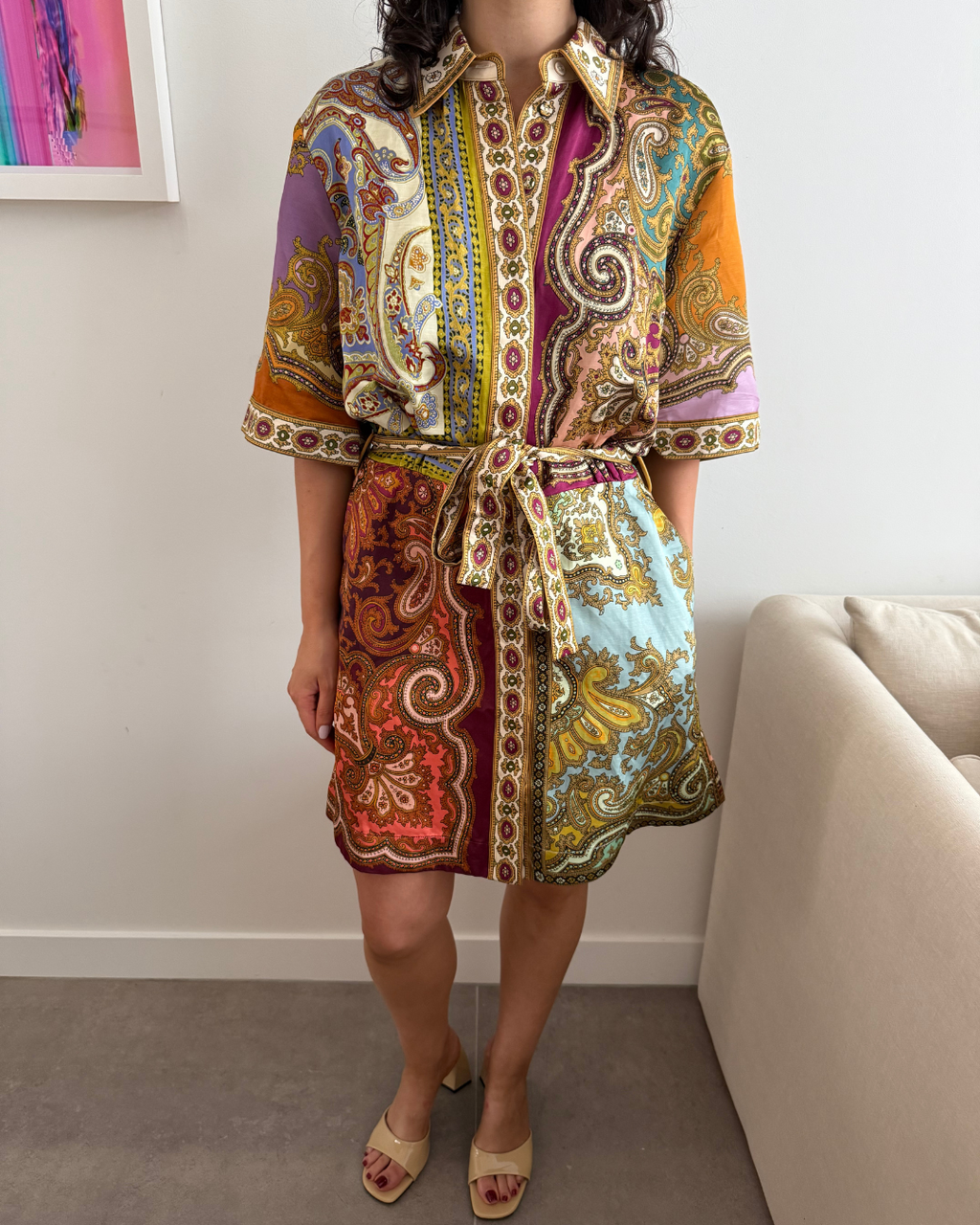 Alemais Clemenza Spliced Dress - Size 10