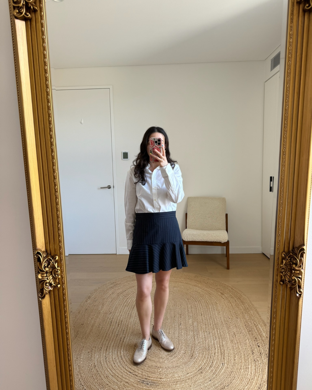 Zadig & Voltaire Joe Striped Wool Skirt - Size 38 (AU 10)