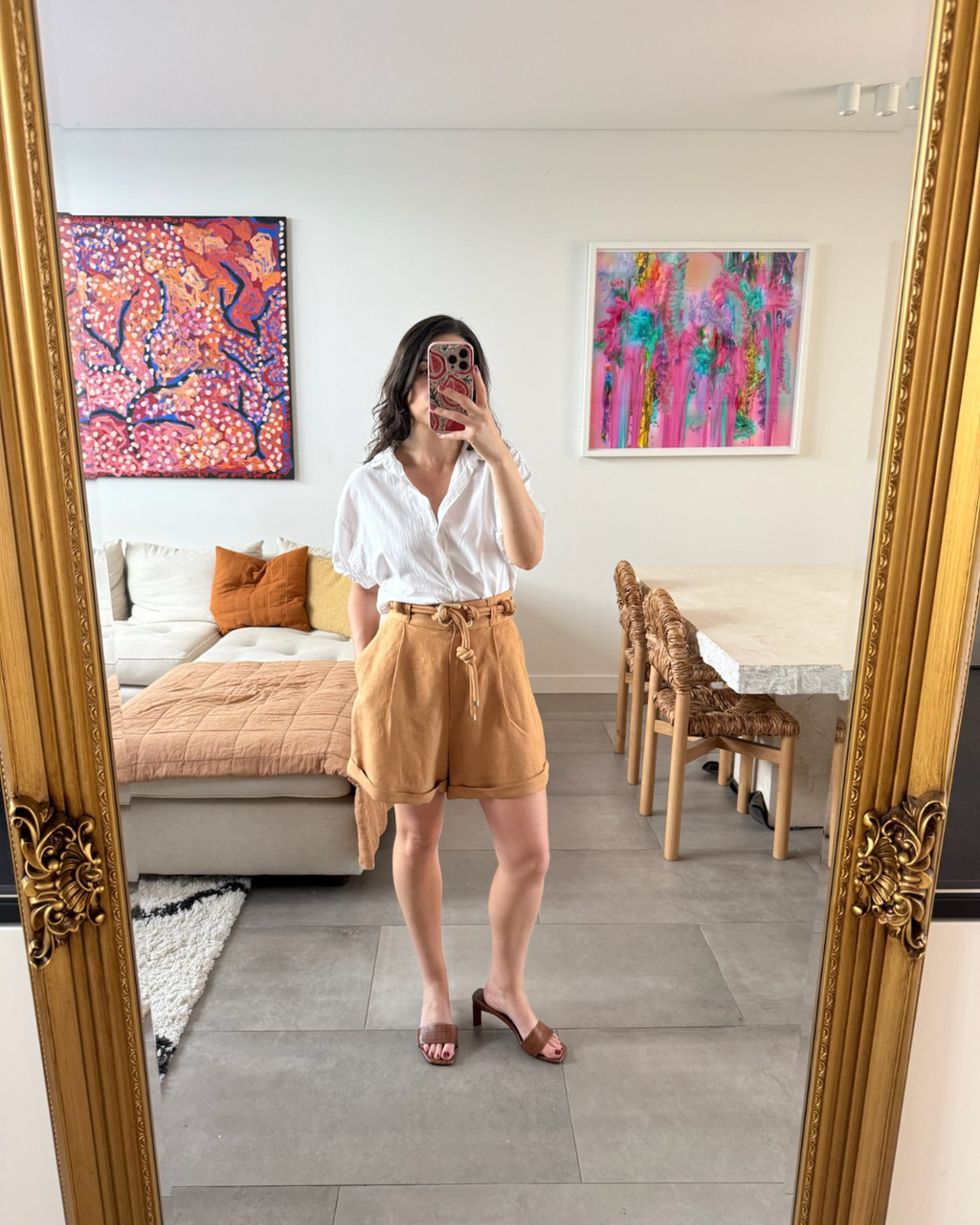 Acler Corsica Belted Shorts - Size 8