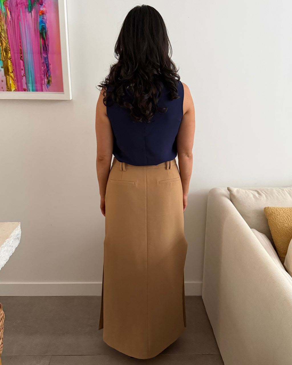 Shona Joy Irena Split Side Maxi Skirt - Size 8