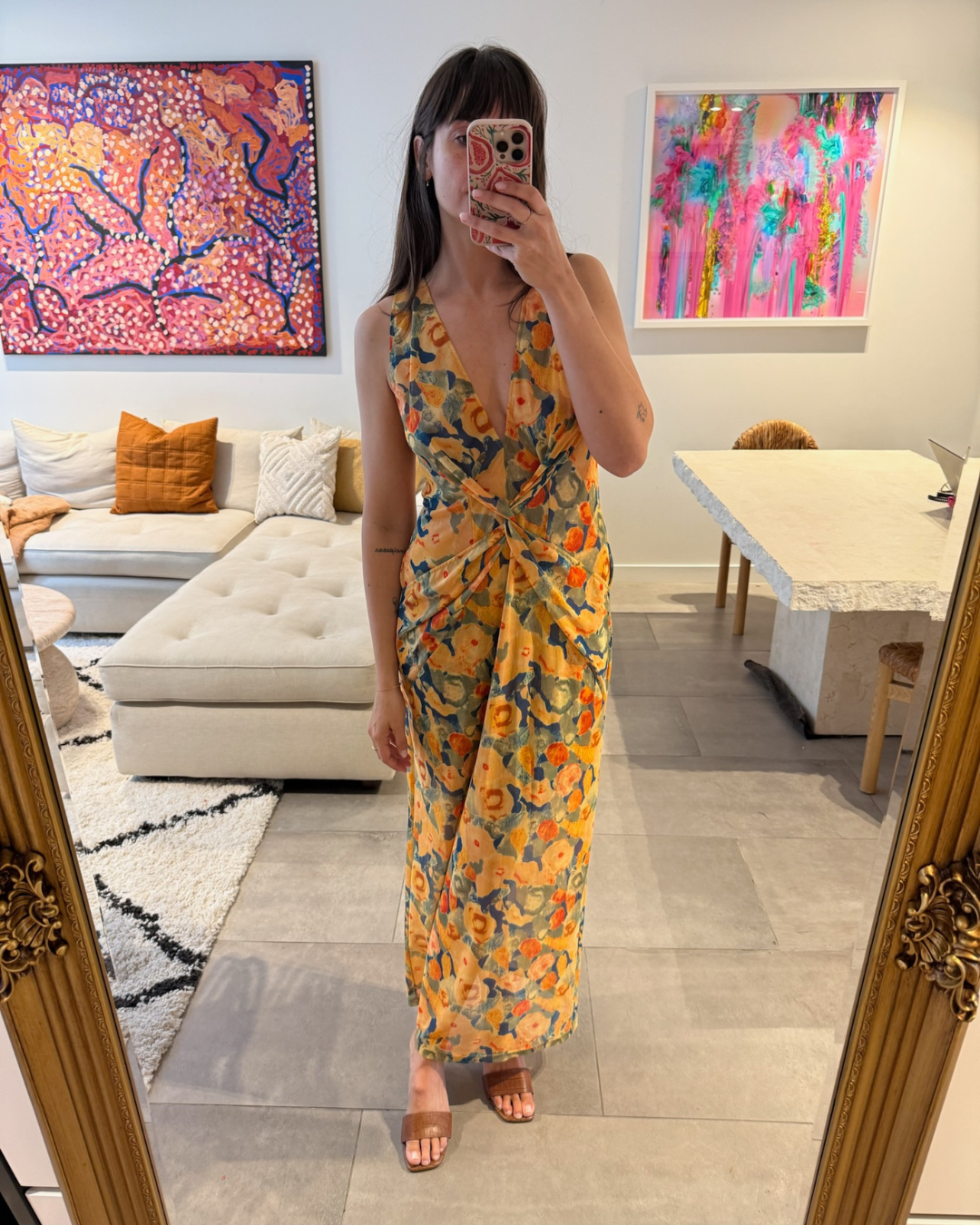 One Fell Swoop Phoenix Stretch Dress Wild Bloom - Size 12