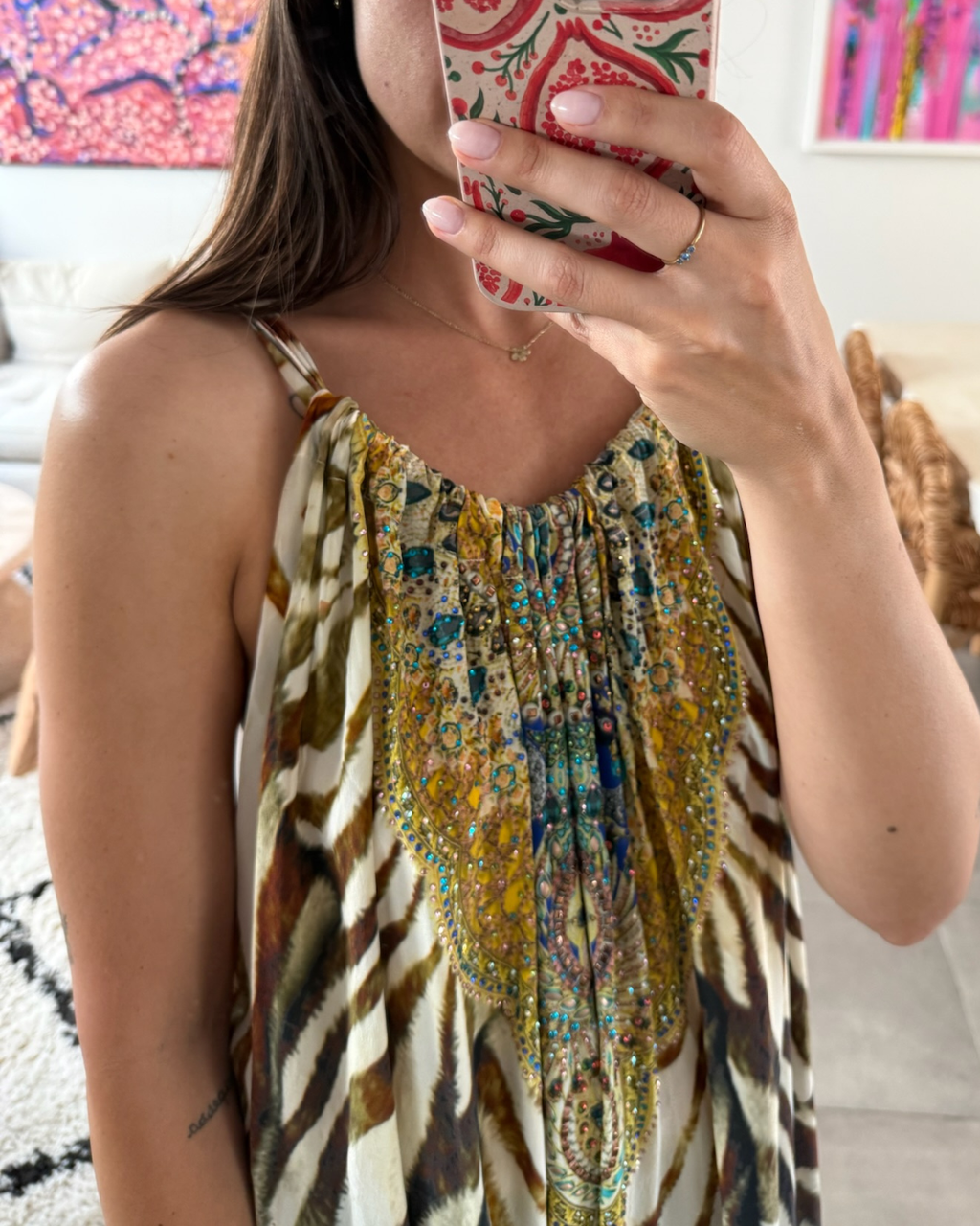 Camilla Savannah Drawstring Maxi Dress - Size O/S