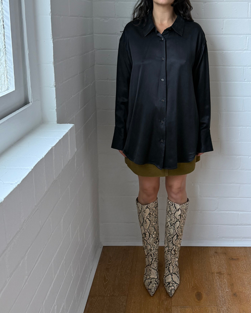 Assembly Label Pippa Silk Long Sleeve Shirt - Size 8