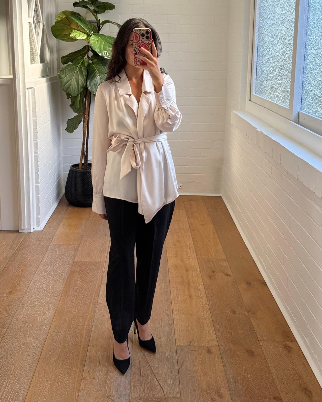 Theory Structured Black Pants - Size 4 (AU 8)