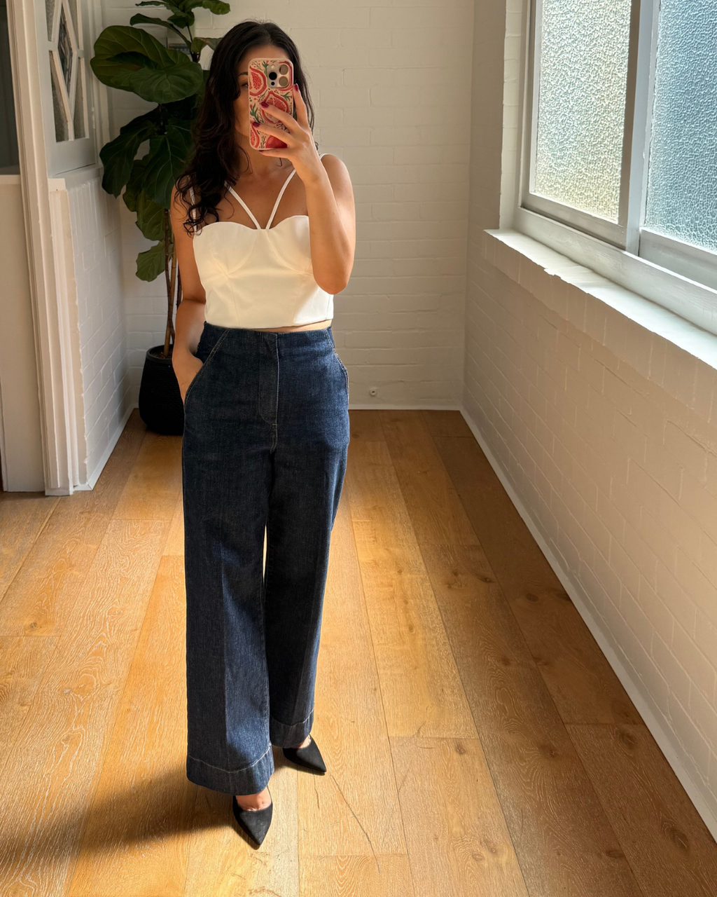 Scanlan Theodore Denim Cropped Jean- Size 8