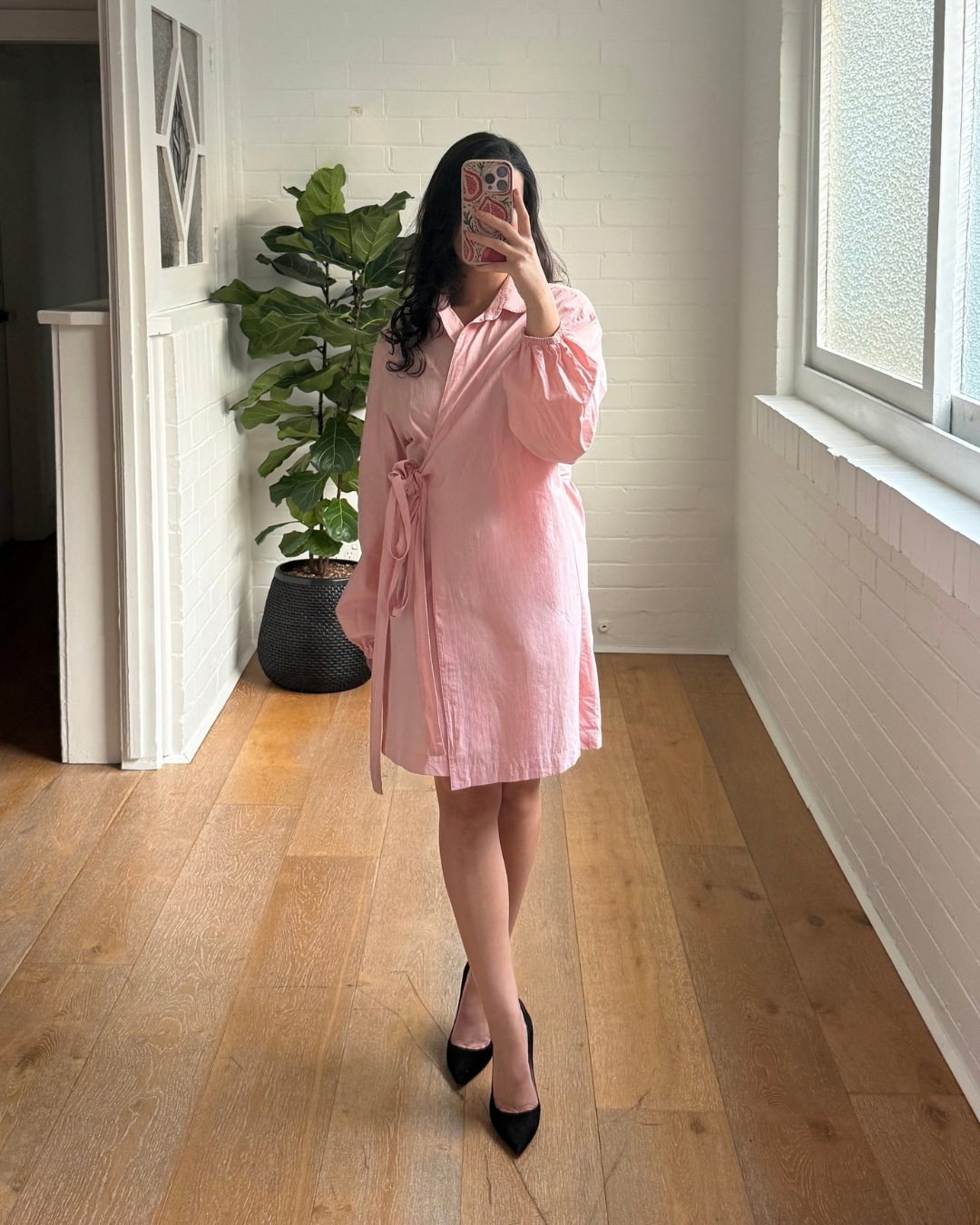 By Johnny Naomi Cotton Wrap Dress - Size 6