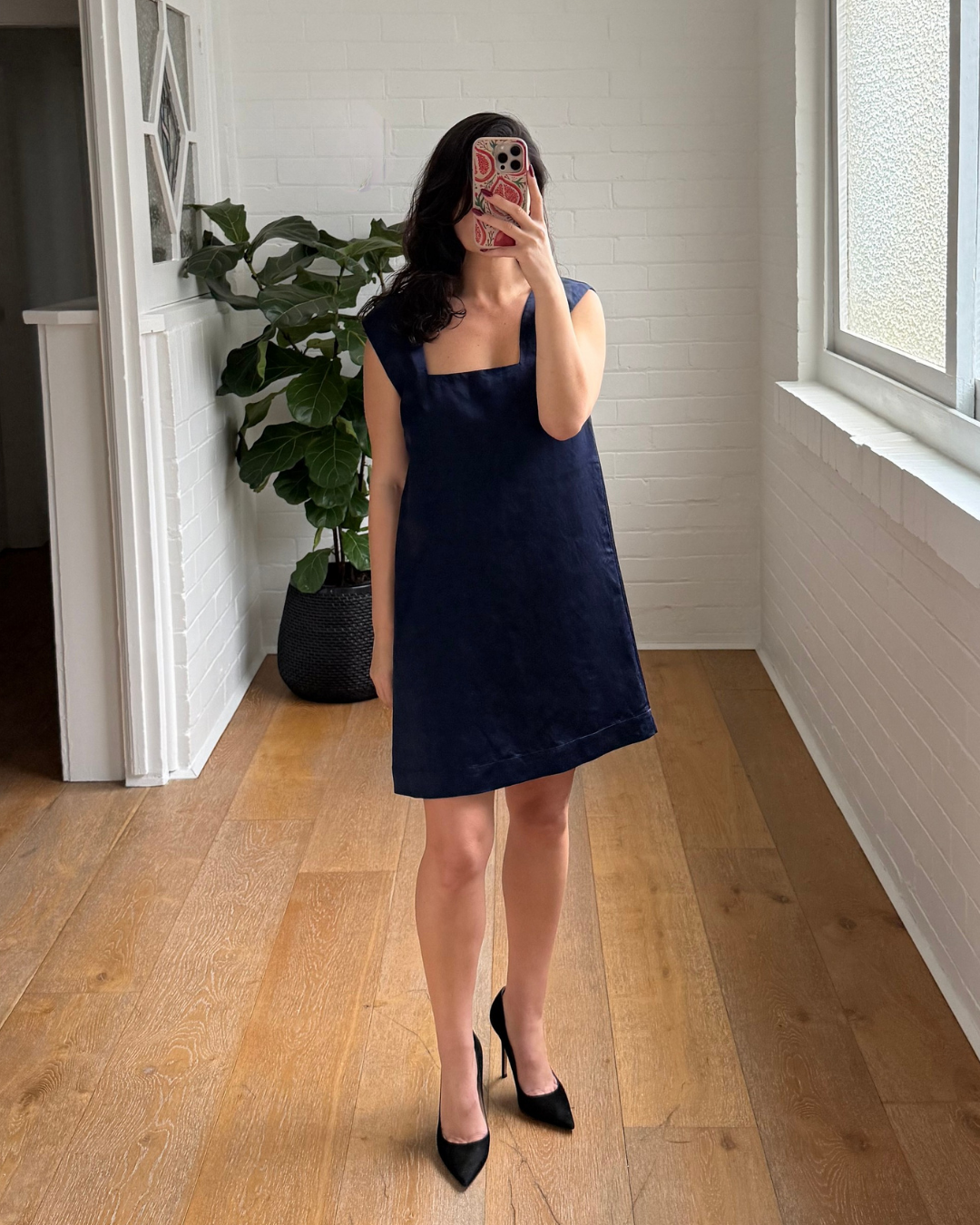 Posse Satin Shift Mini Dress - Size XS