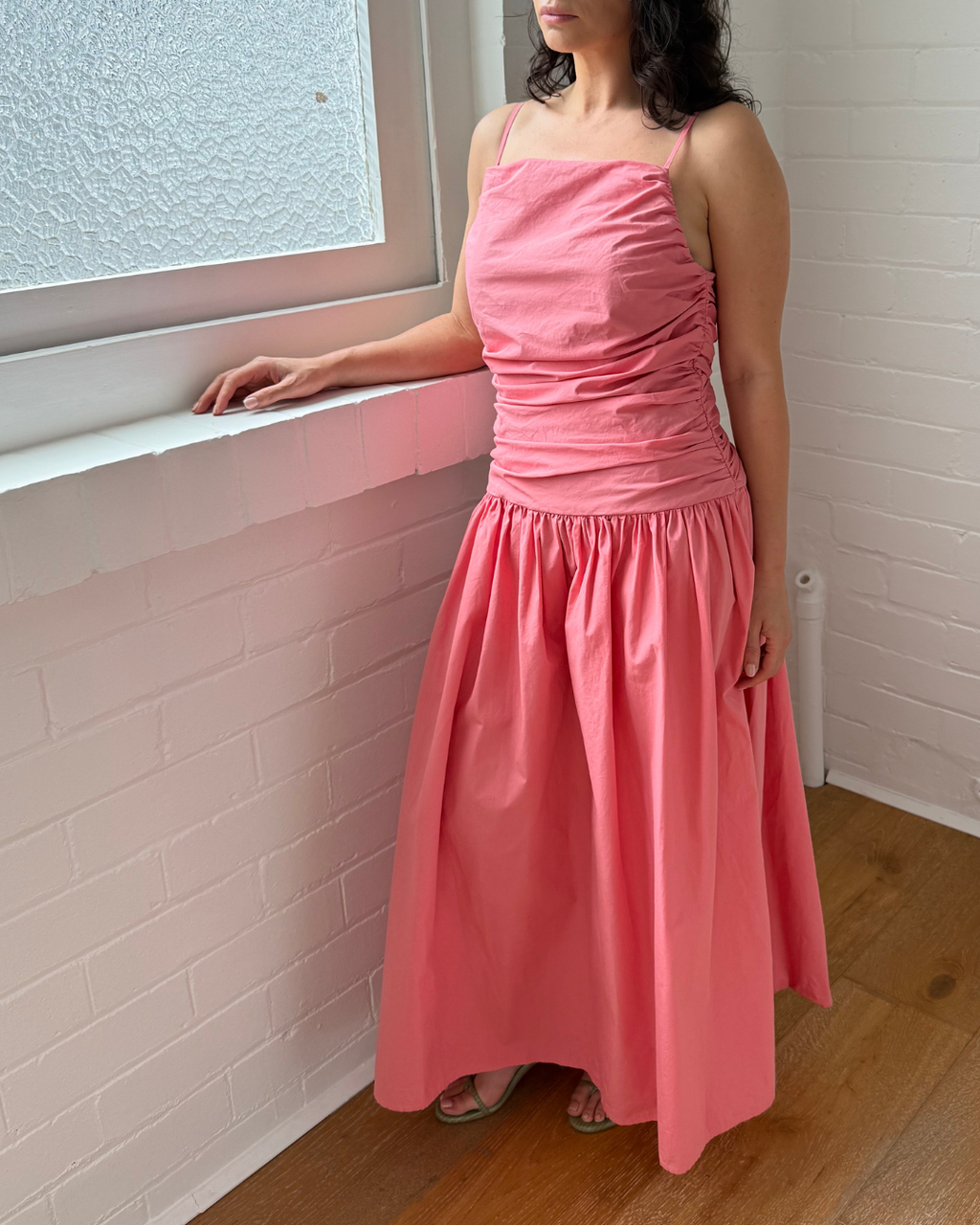 Pasduchas Roamer Ruched Midi Dress - Size 12