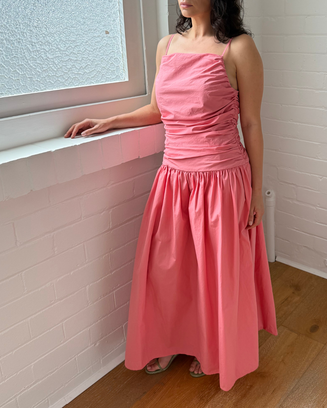 Pasduchas Roamer Ruched Midi Dress - Size 12