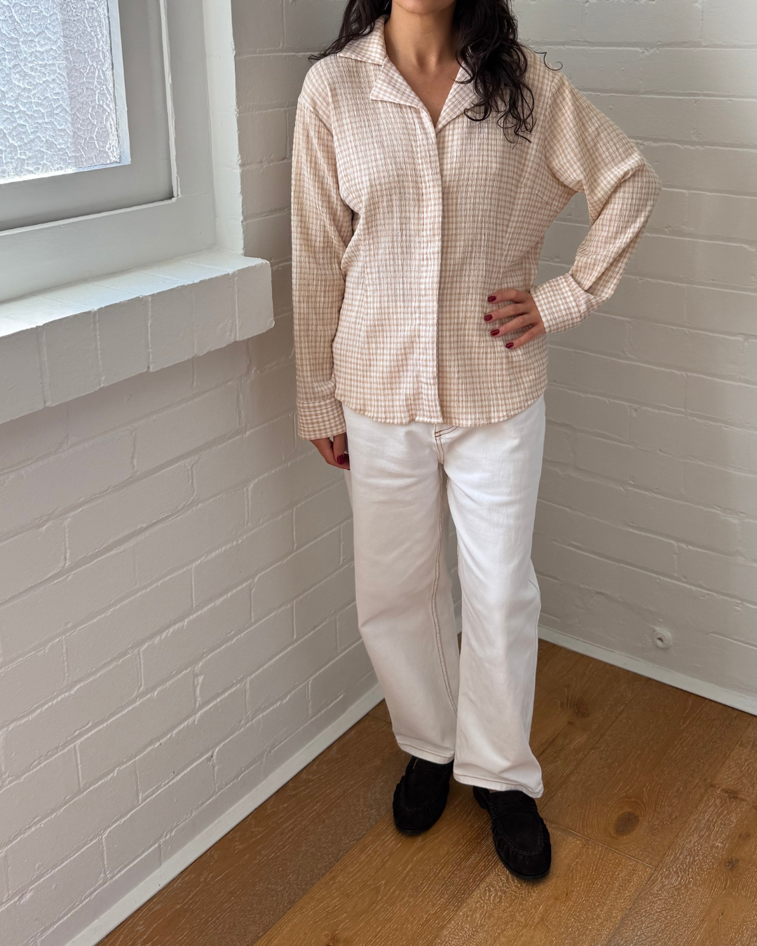 Incu Seersucker Check Shirt - Size 12