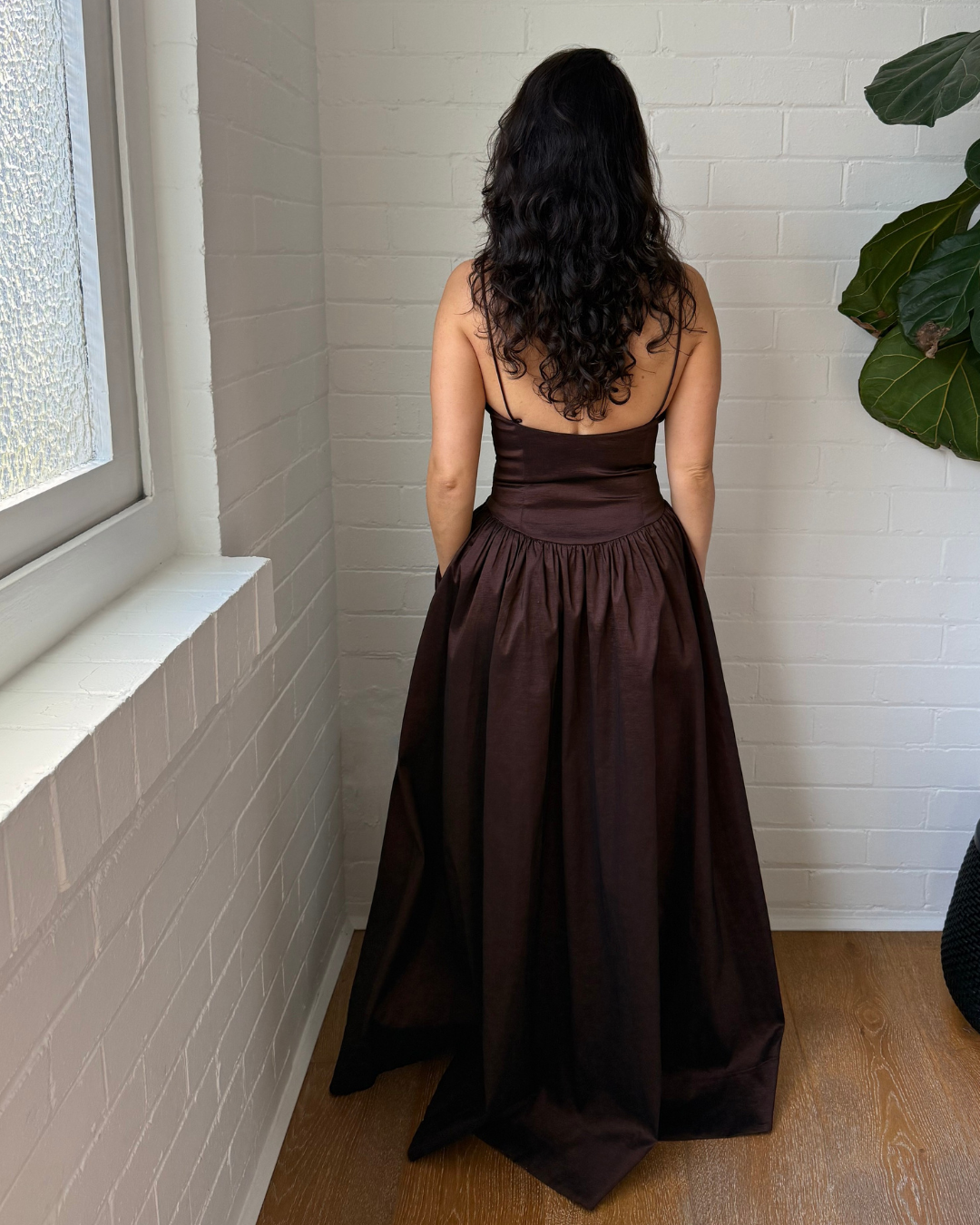 Hansen & Gretel Bellini Taffeta Maxi Gown - Size XS