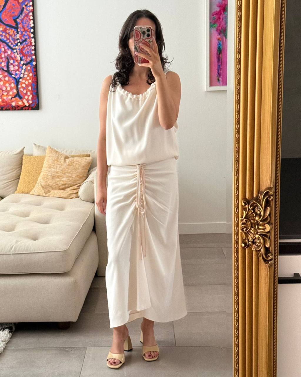 Bianca Spender Crepe Majorca Dress - Size 2 (AU 10)