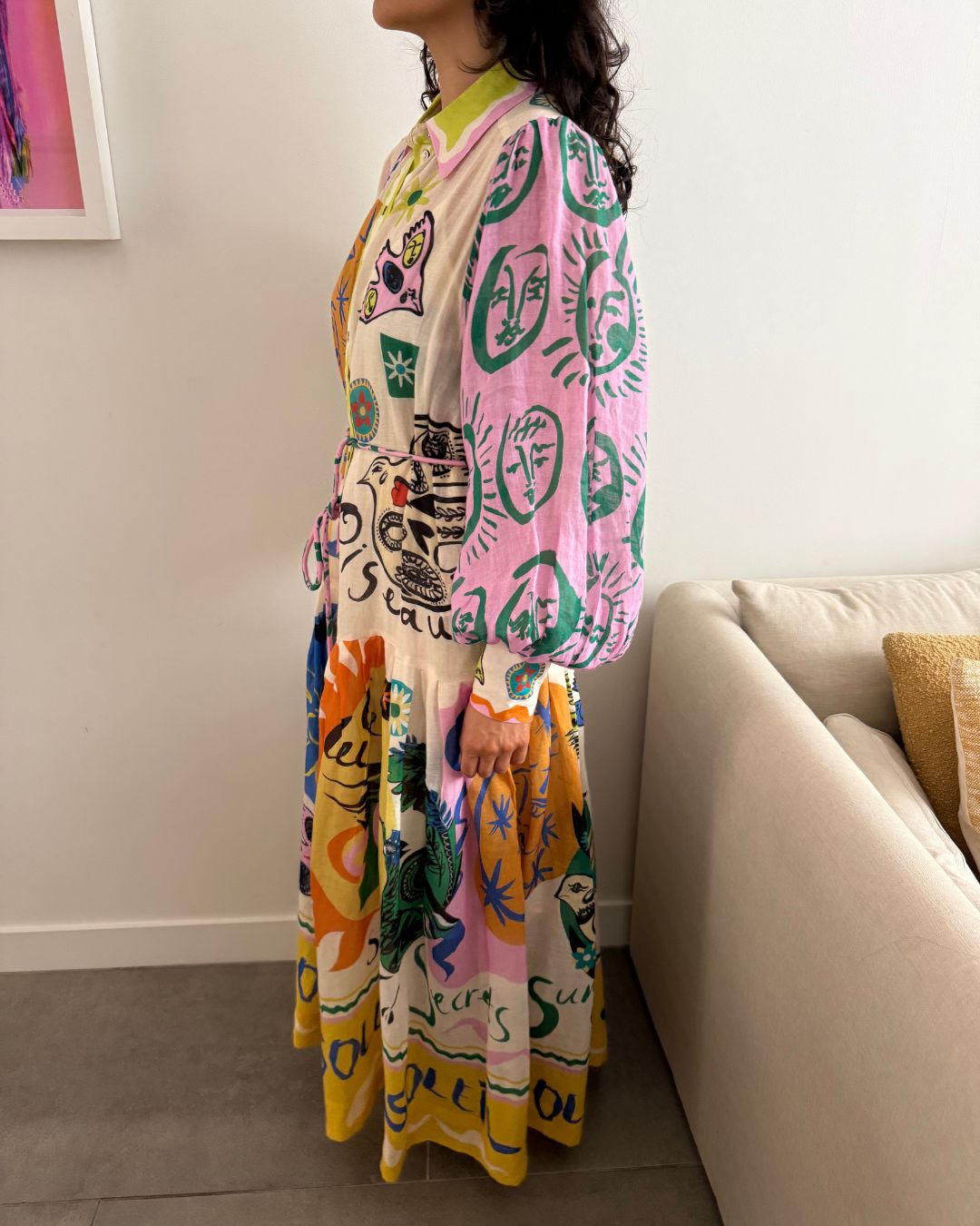 Alemais Soleil Patchwork Shirtdress - Size 10