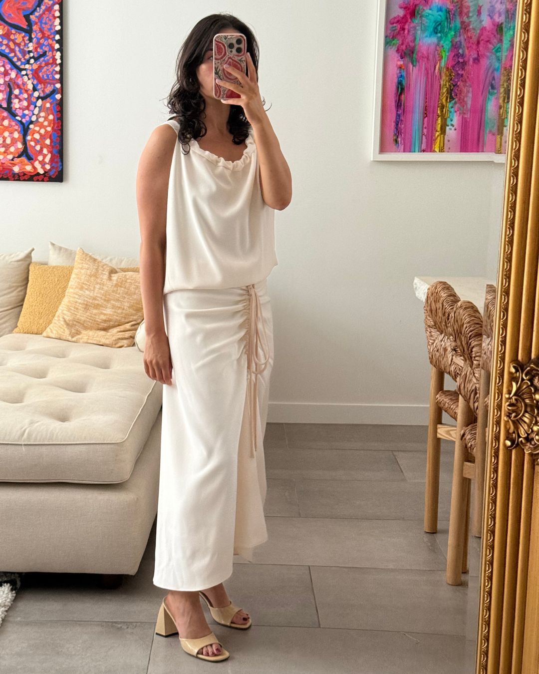 Bianca Spender Crepe Majorca Dress - Size 2 (AU 10)