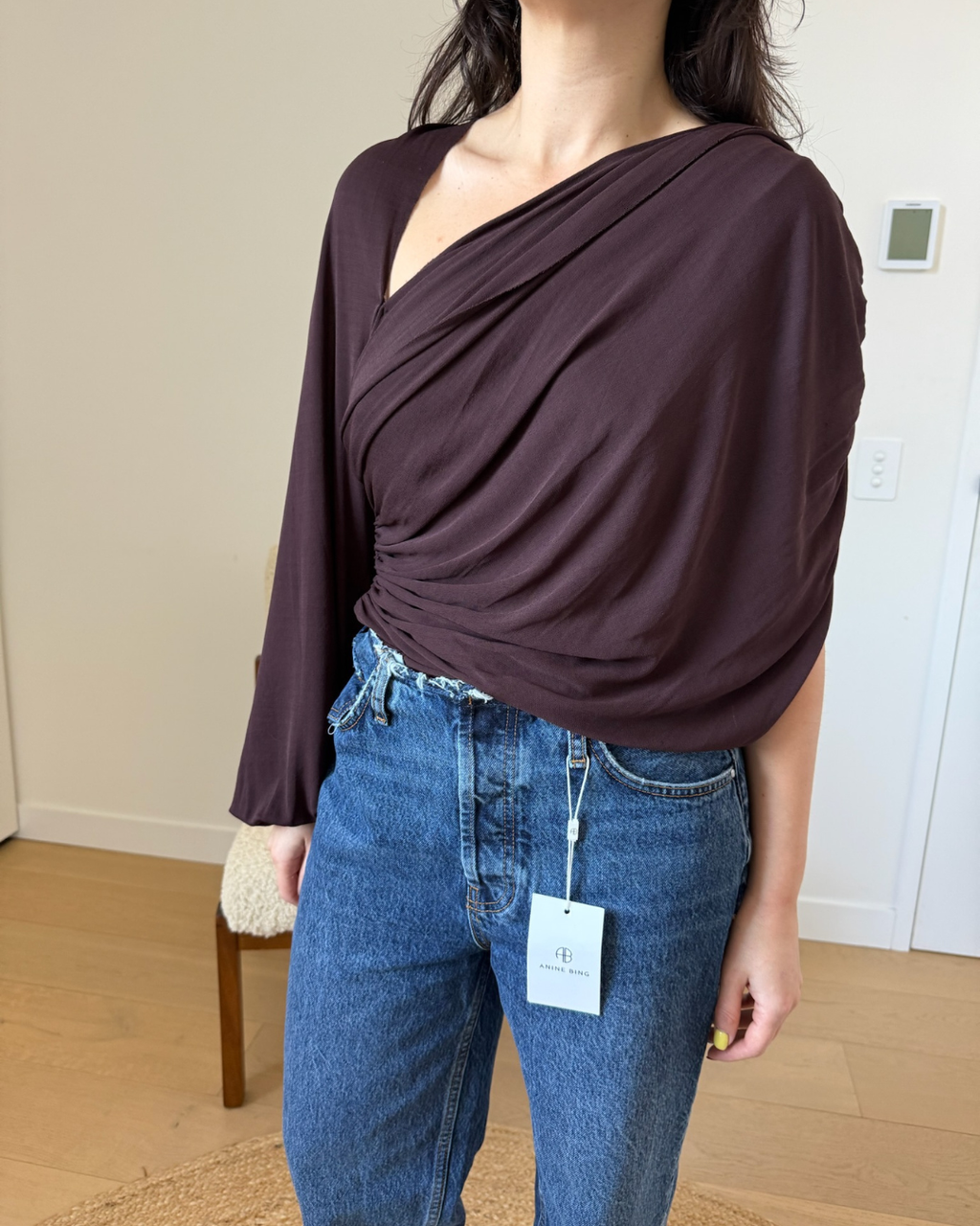 Esse Gossamer Drape Bodysuit - Size XS