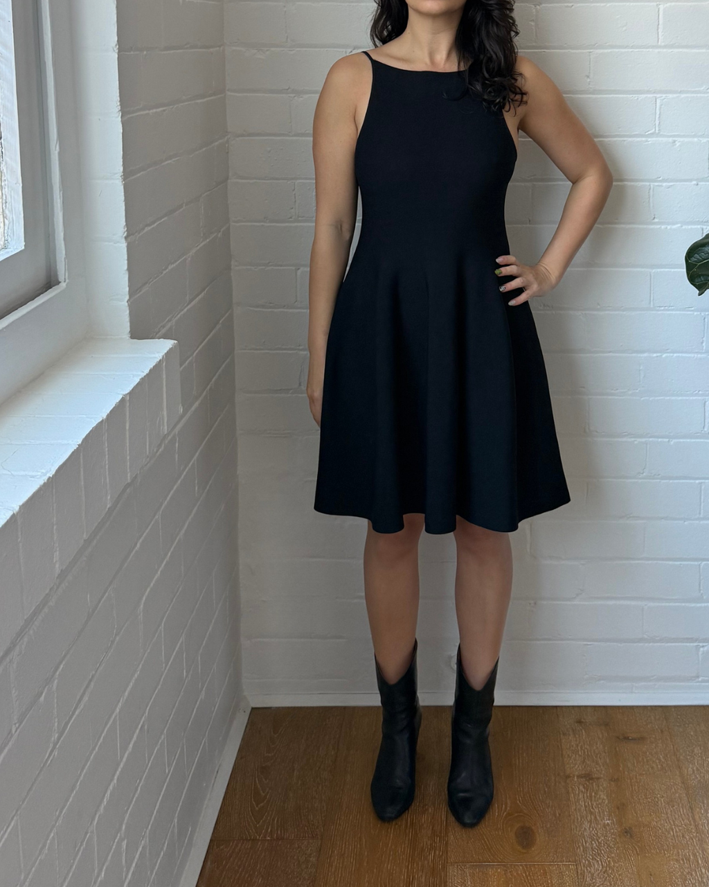 COS Crepe Knit Fit & Flare Dress - XS