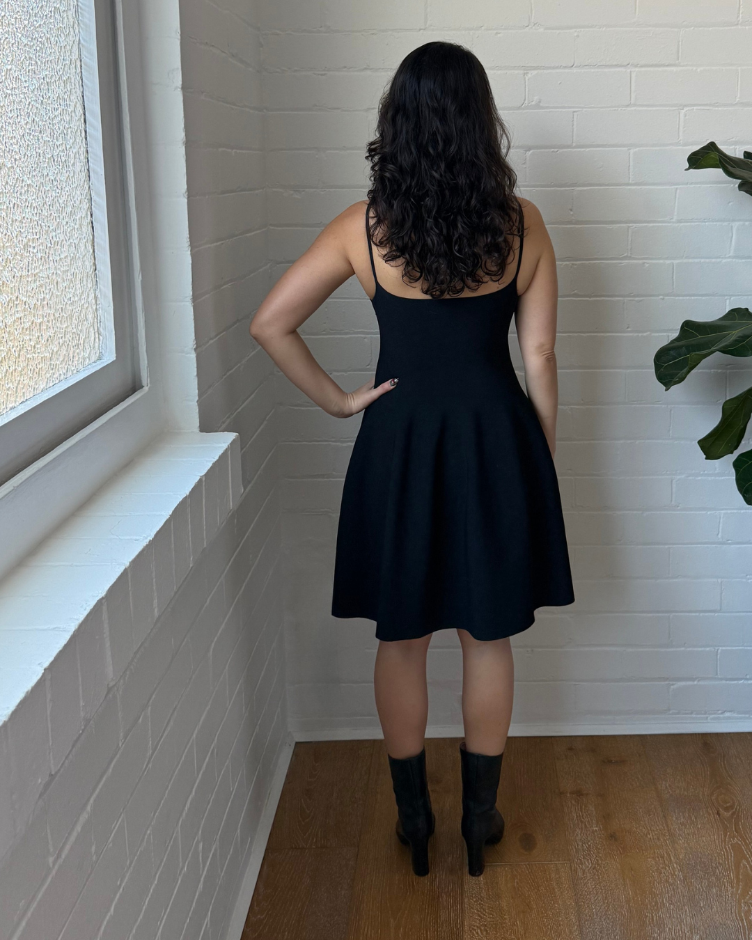 COS Crepe Knit Fit & Flare Dress - XS