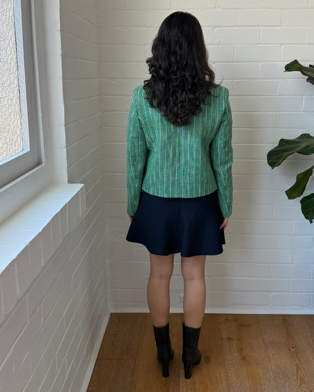 Sandro Green Tweed Jacket - Size 38 (AU 8-10)