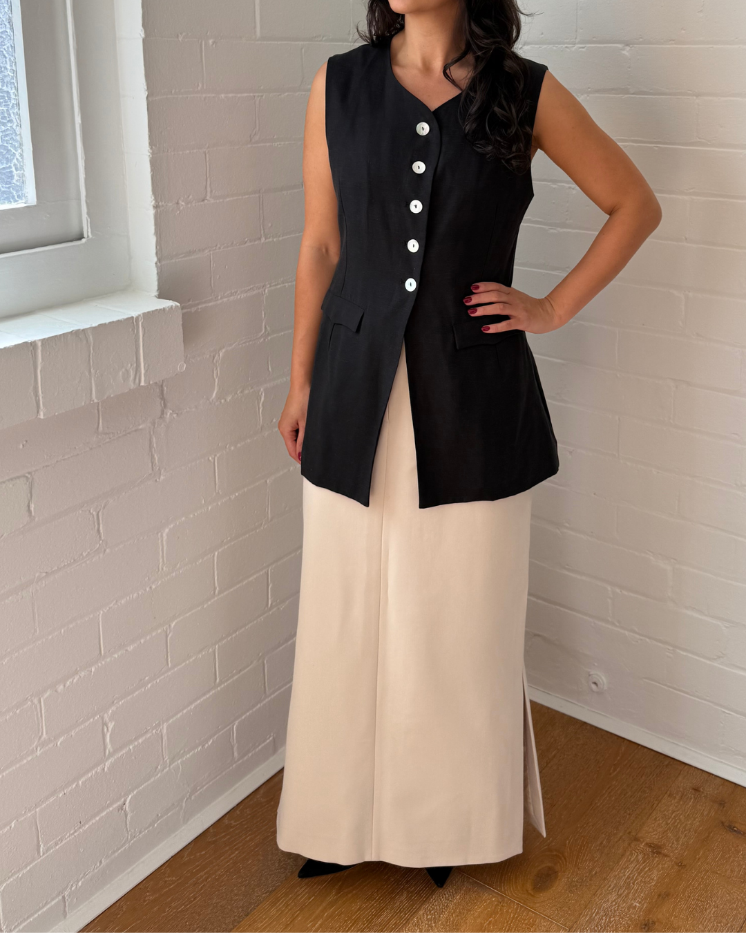 Shona Joy Irena Split Side Maxi Skirt - Size 16