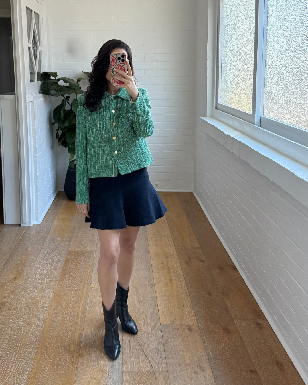 Scanlan Theodore Crepe Knit Short Ruffle Skirt - Size Small