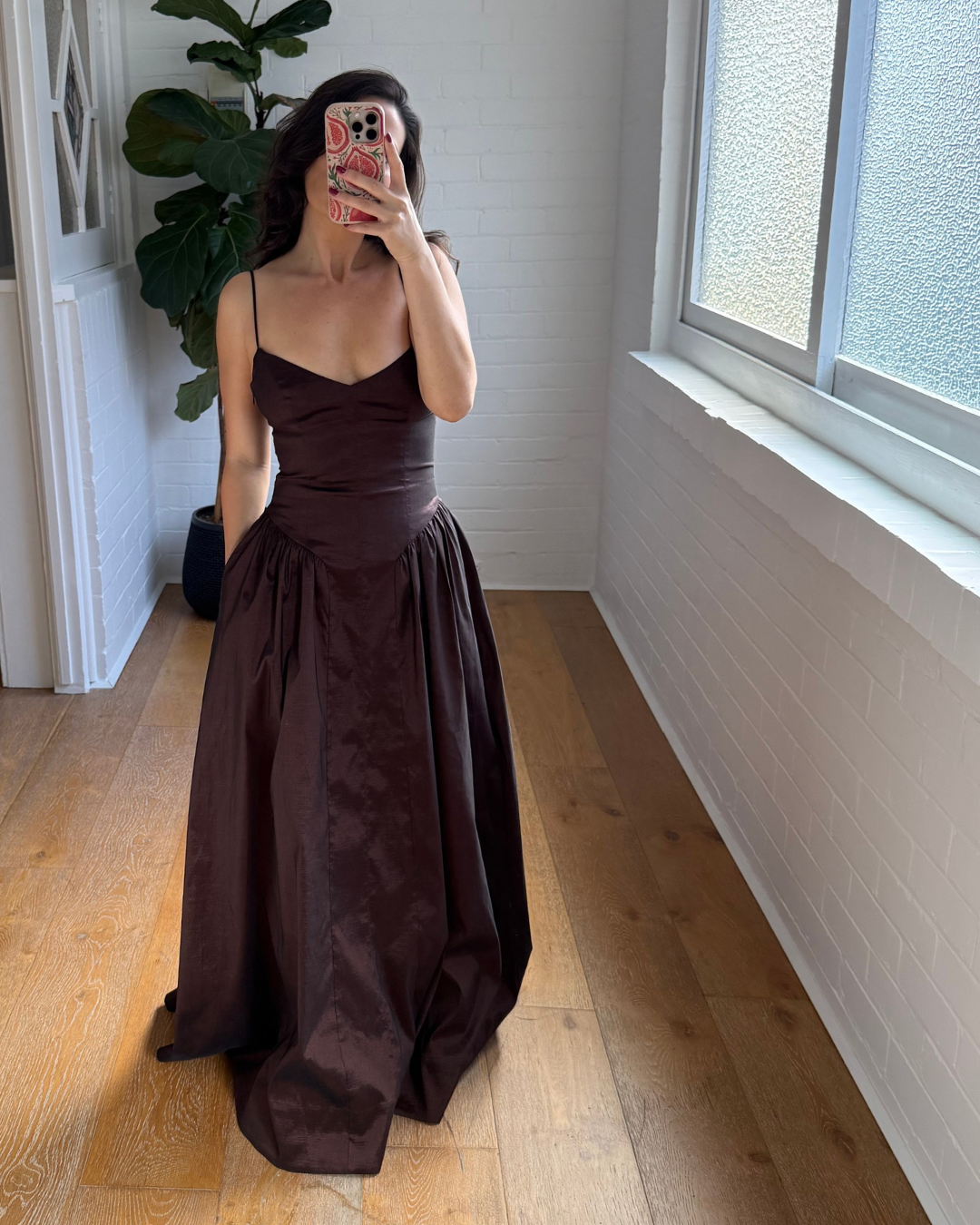Hansen & Gretel Bellini Taffeta Maxi Gown - Size XS