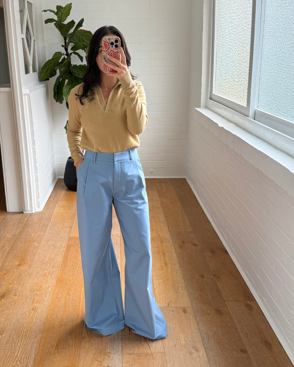 Oroton Wool Rugby Polo Knit - Size XS