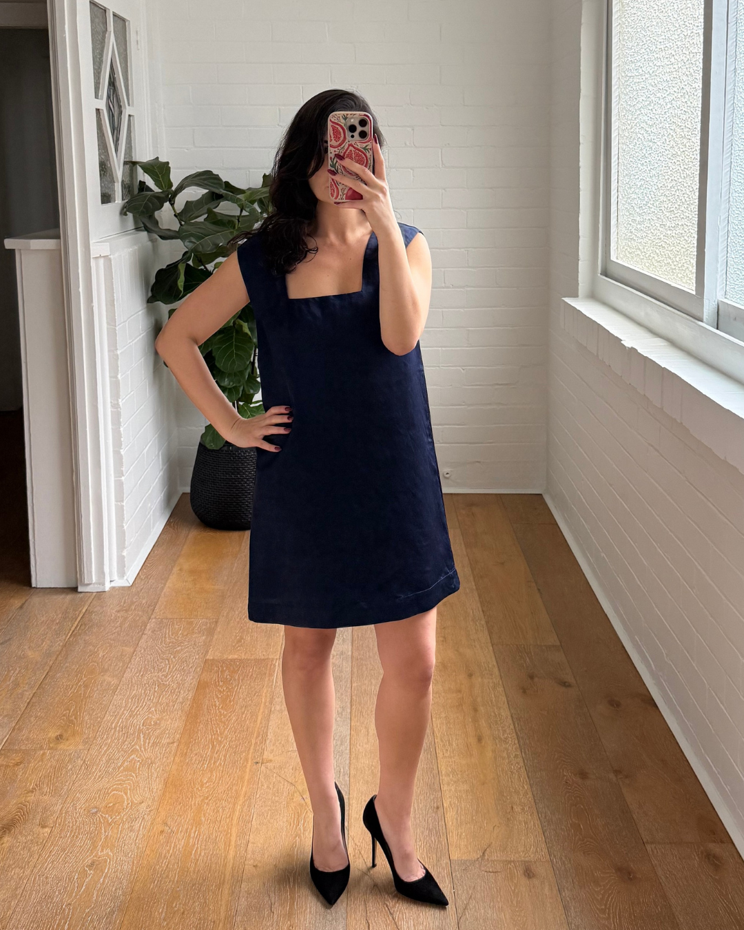 Posse Satin Shift Mini Dress - Size XS