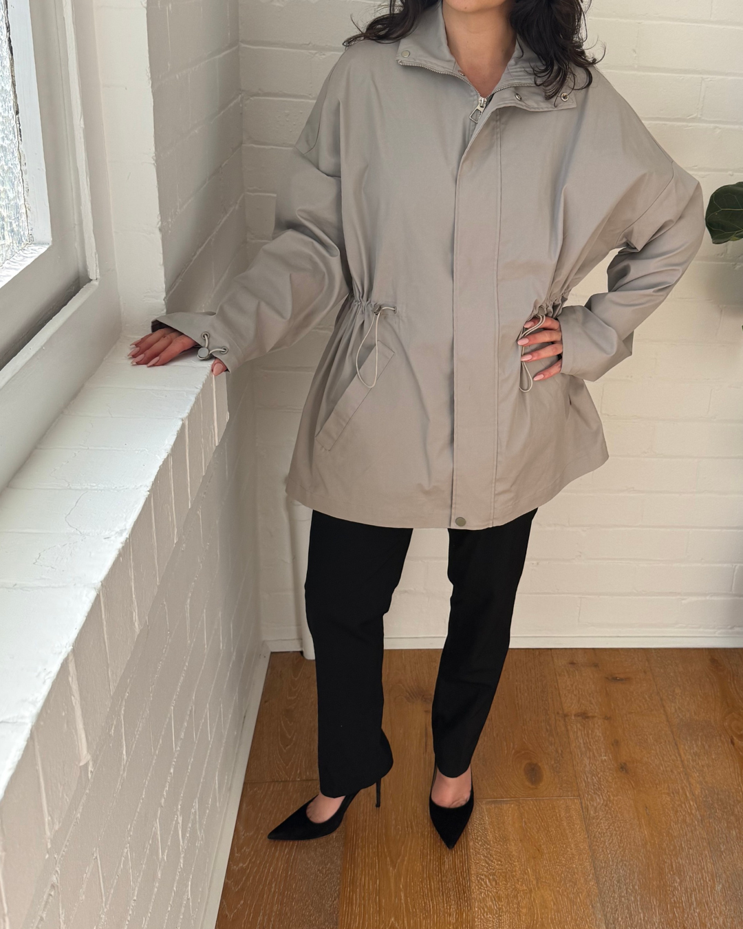 Clea Funnel Neck Jacket - Size Small