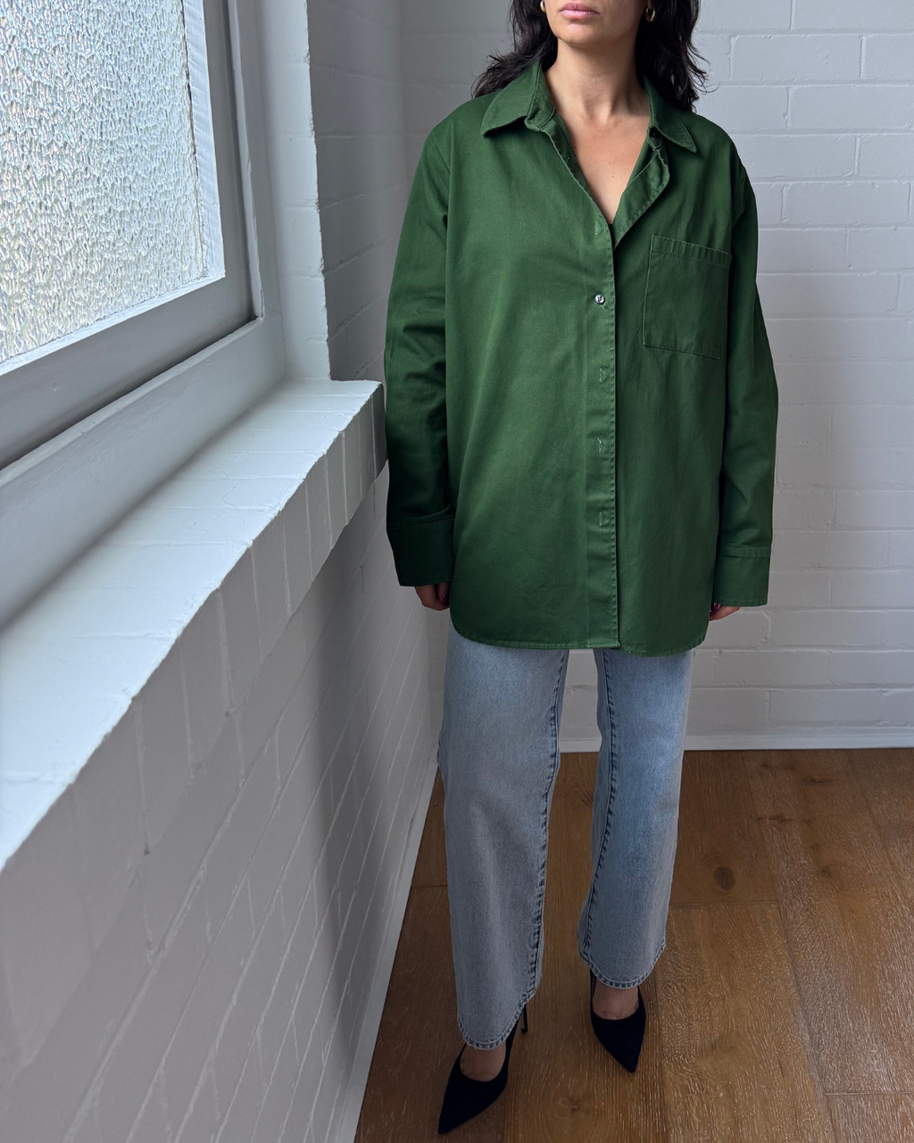 Frankie Shop Cotton Shirt - Size Large