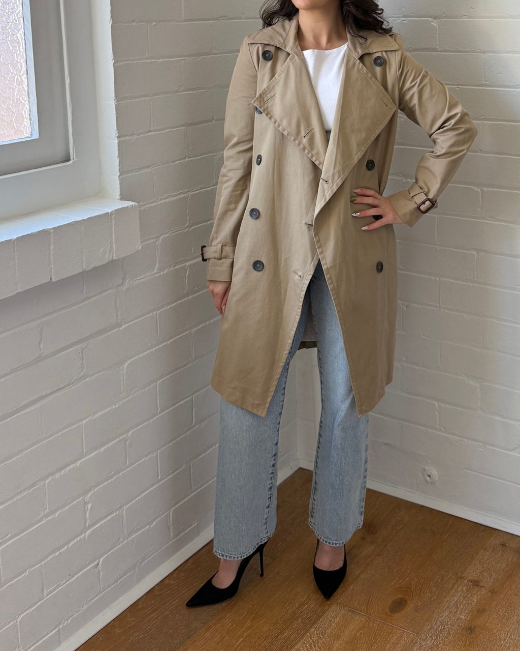 Comptoir Des Cotonniers Trench Coat  - Size 38 (AU 10)