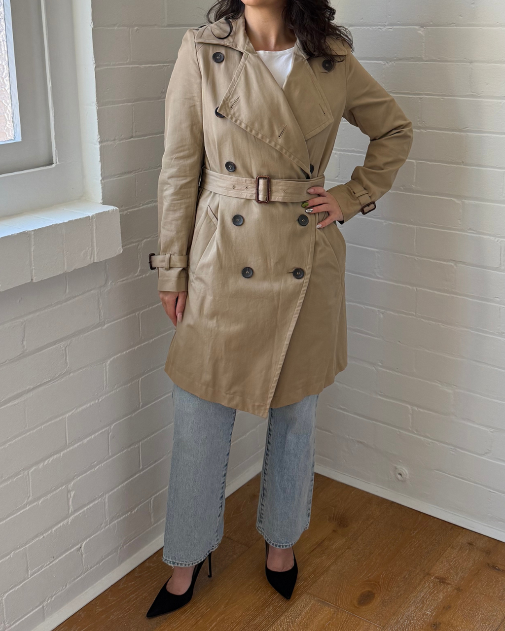 Comptoir Des Cotonniers Trench Coat  - Size 38 (AU 10)