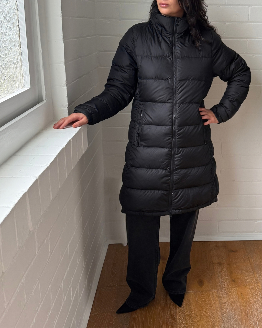 The North Face Longline Puffer Down Jacket - Size Medium