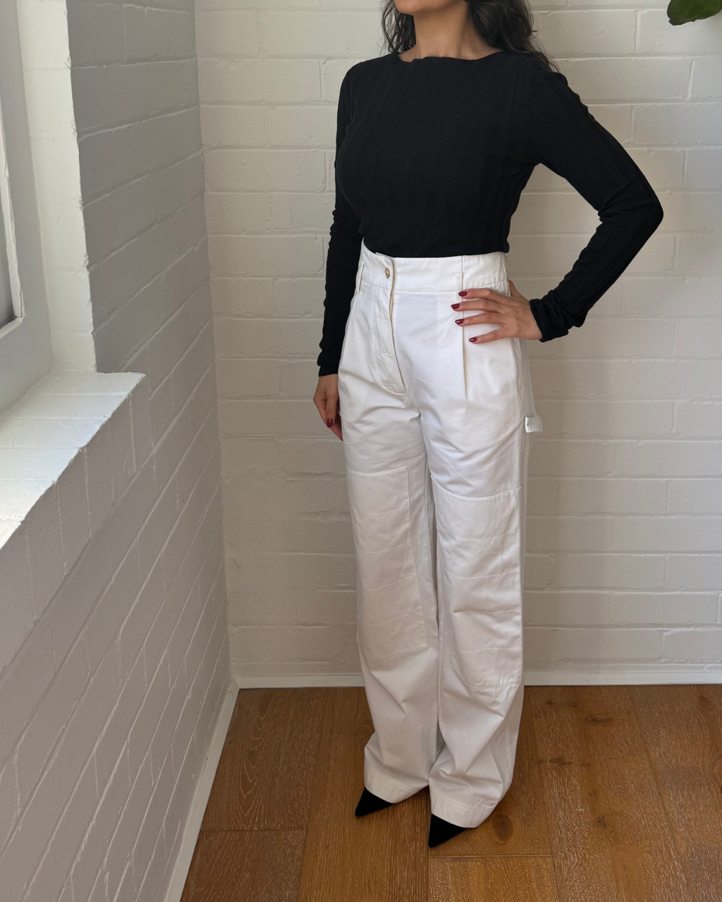 Dissh Goldie Black Long Sleeve Top - Size Small