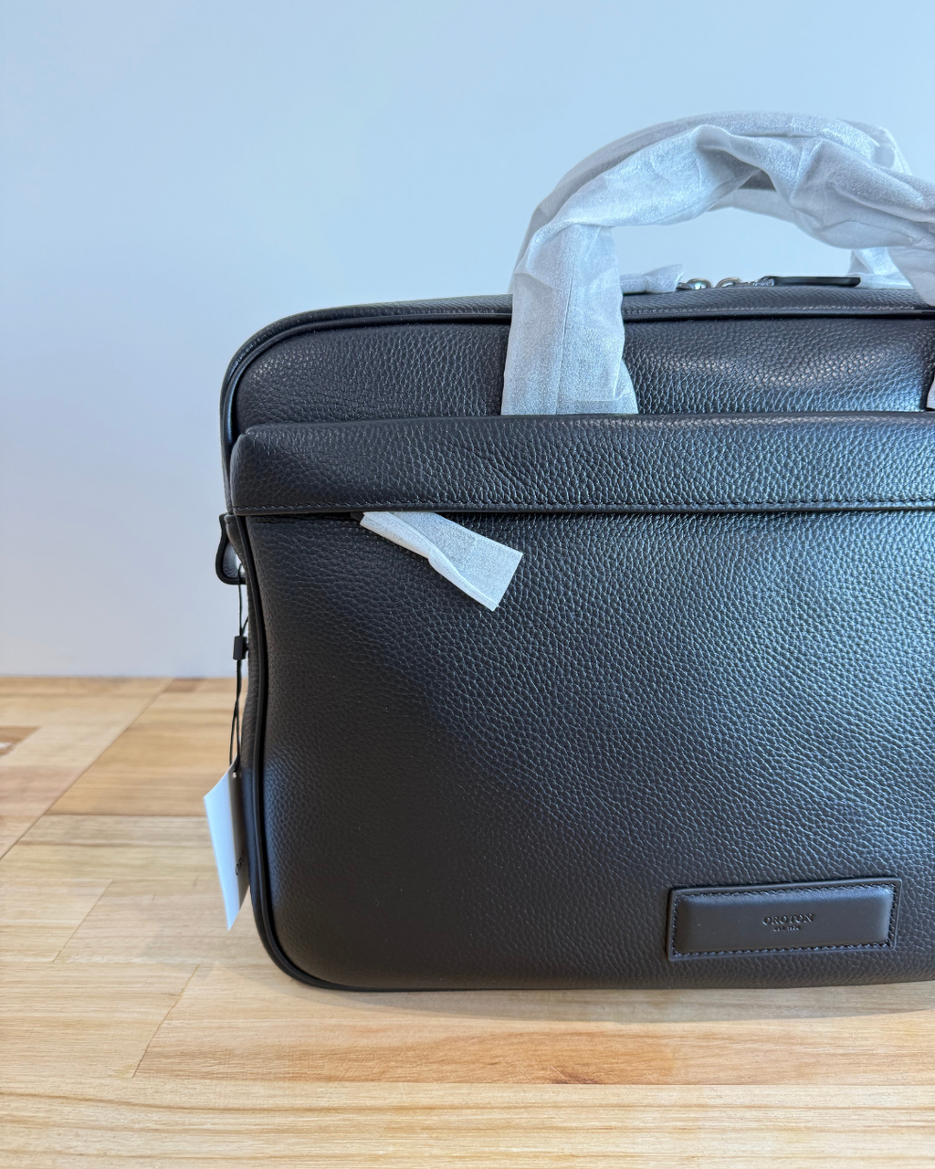 Oroton Ethan Pebble 15in Griptop Briefcase